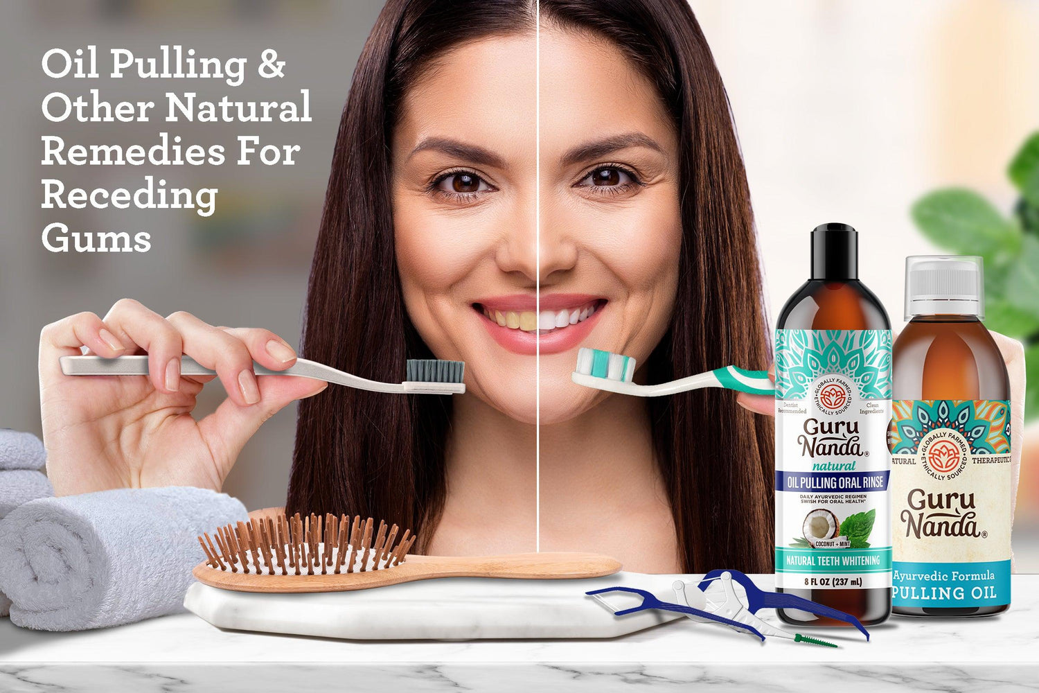 Oil Pulling & Other Natural Remedies For Receding Gums - GuruNanda