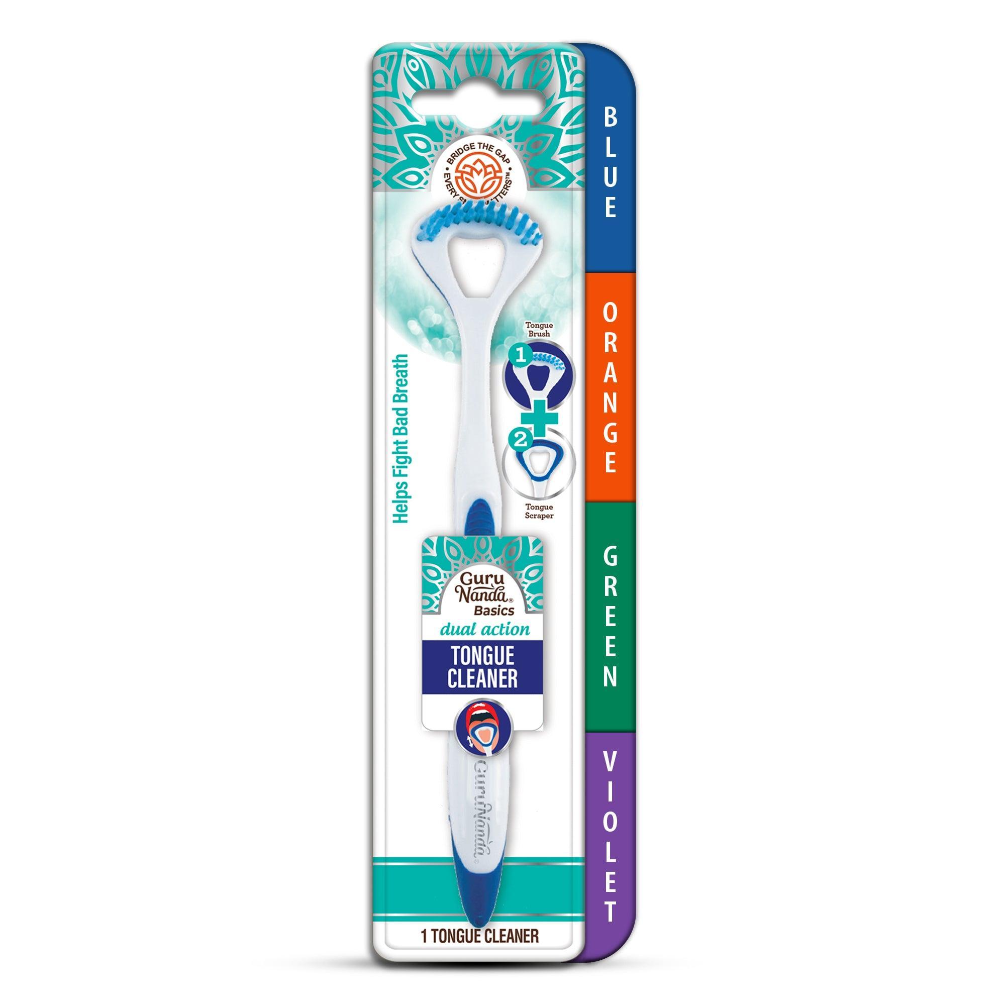 Gratte-langue double action - 1 paquet (couleur variable)