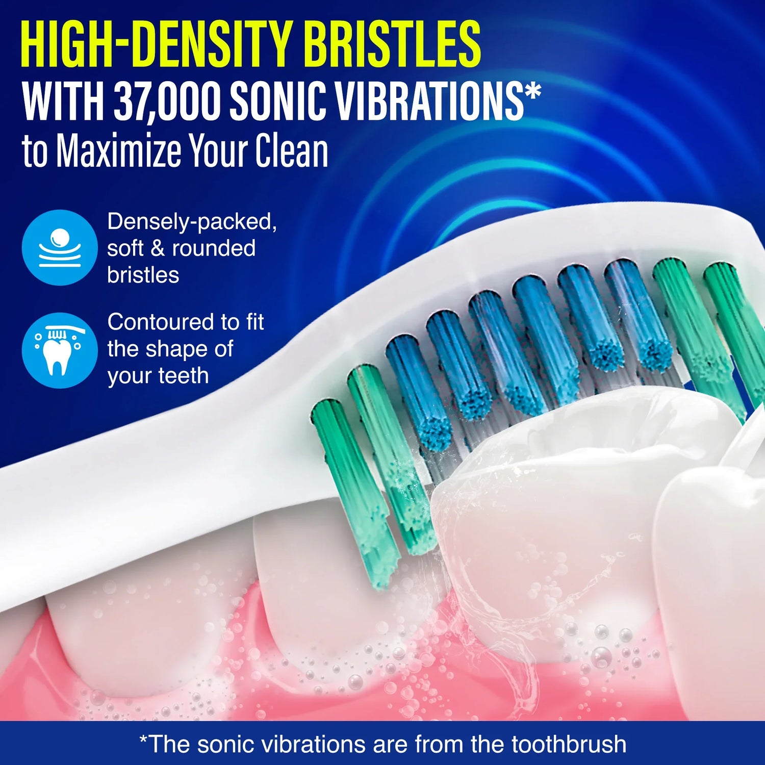 Essential Replacement Brush Heads for Pressure Sensor Sonic Toothbrush - 6 Count