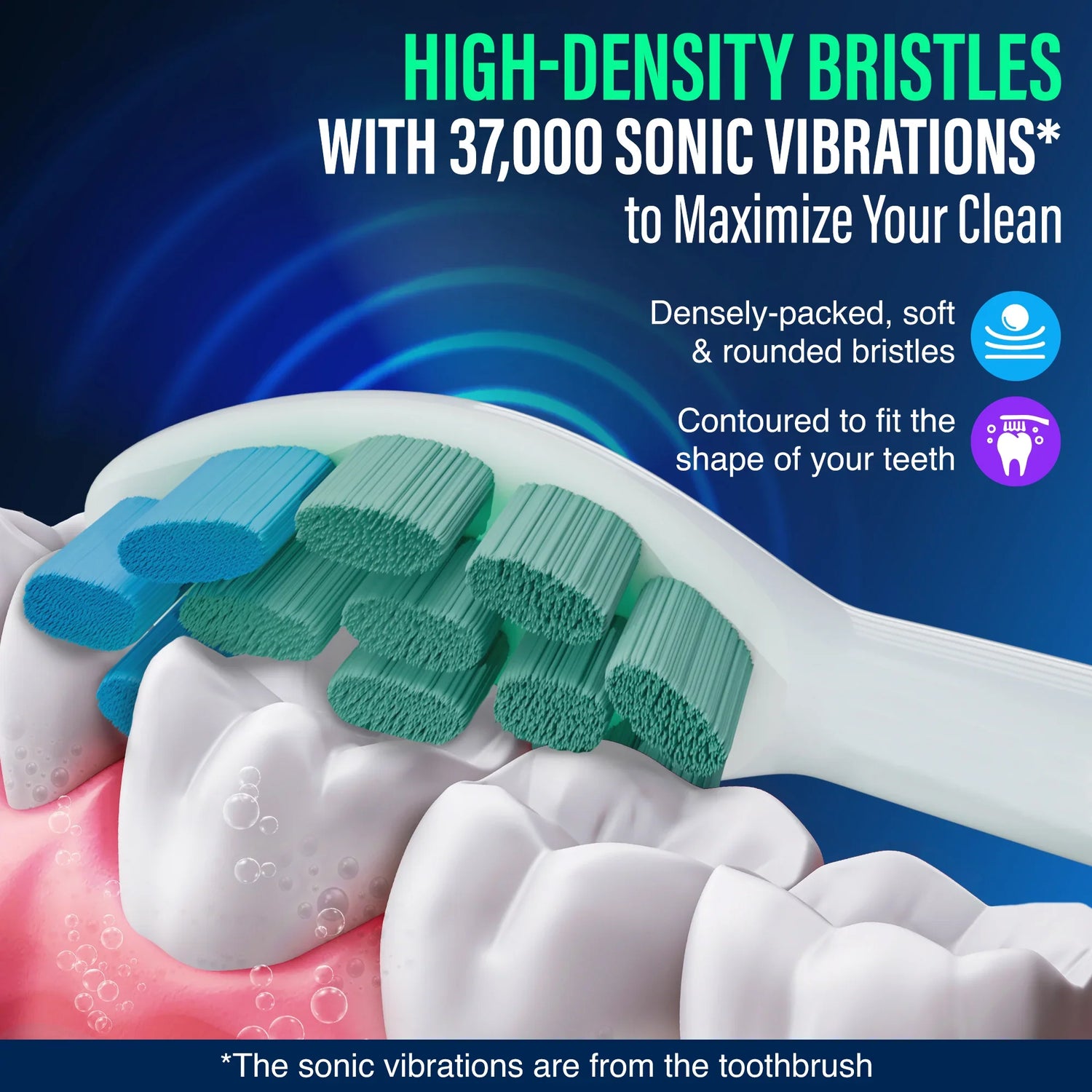 Advanced Replacement Brush Heads for Pressure Sensor Sonic Toothbrush - 6 Count