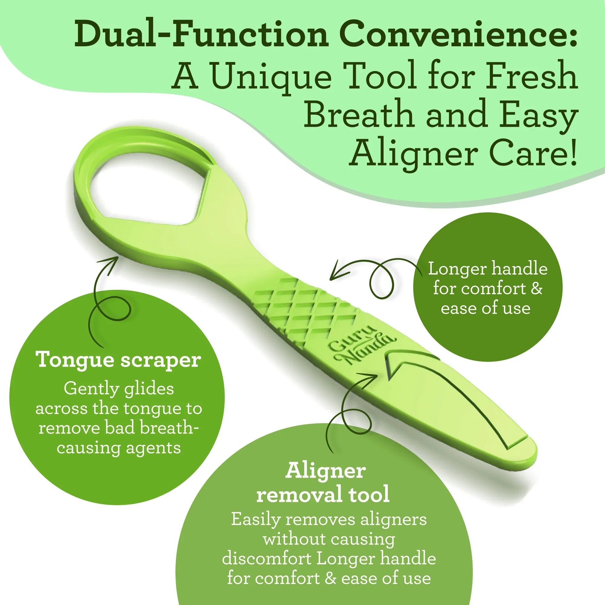 Gratte-langue double fonction ultime avec dissolvant d&