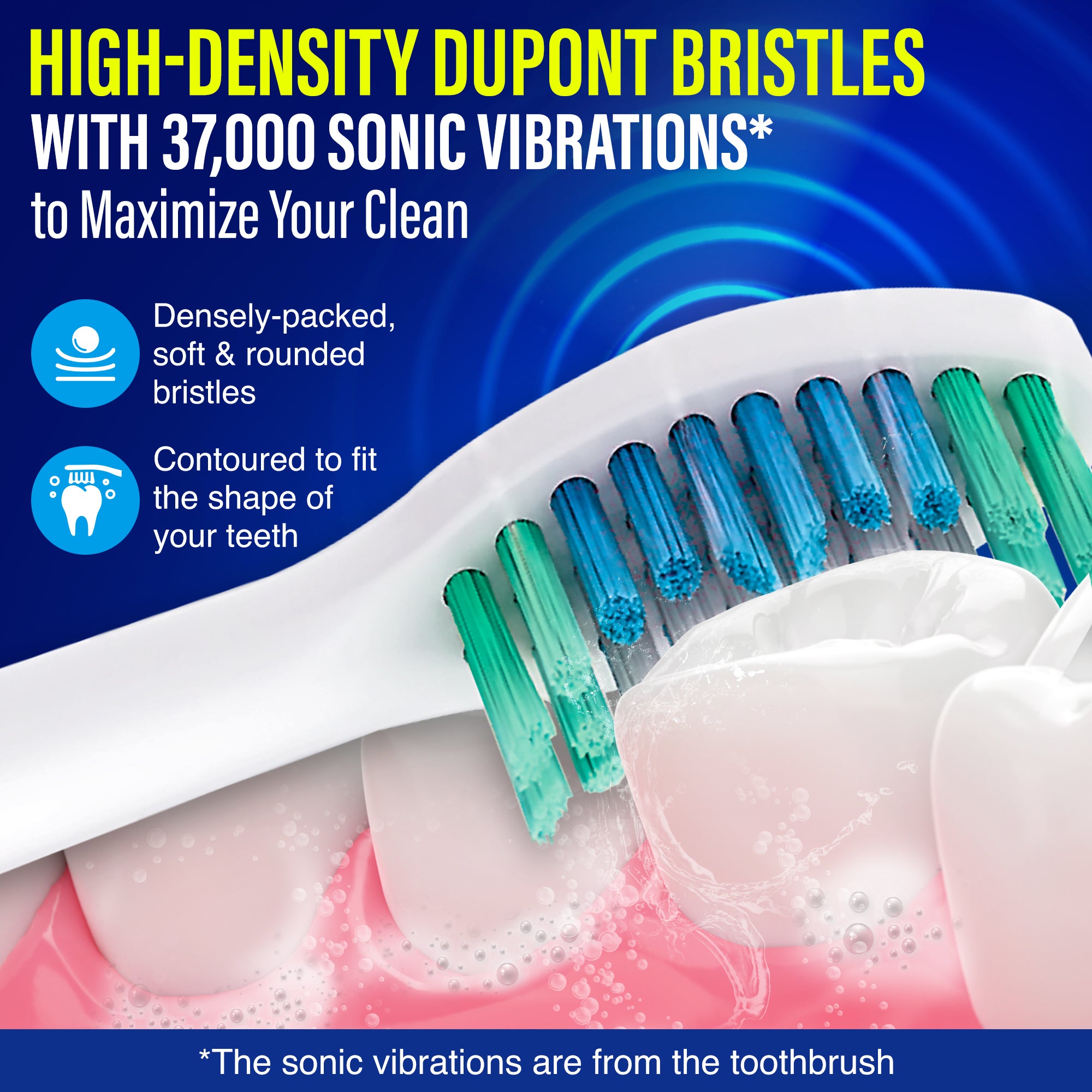 Essential Replacement Brush Heads for Pressure Sensor Sonic Toothbrush - 6 Count
