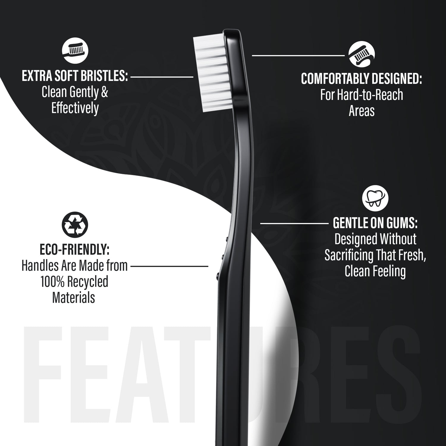 Yin Yang Toothbrush - Extra Soft Bristle - 2 Pack