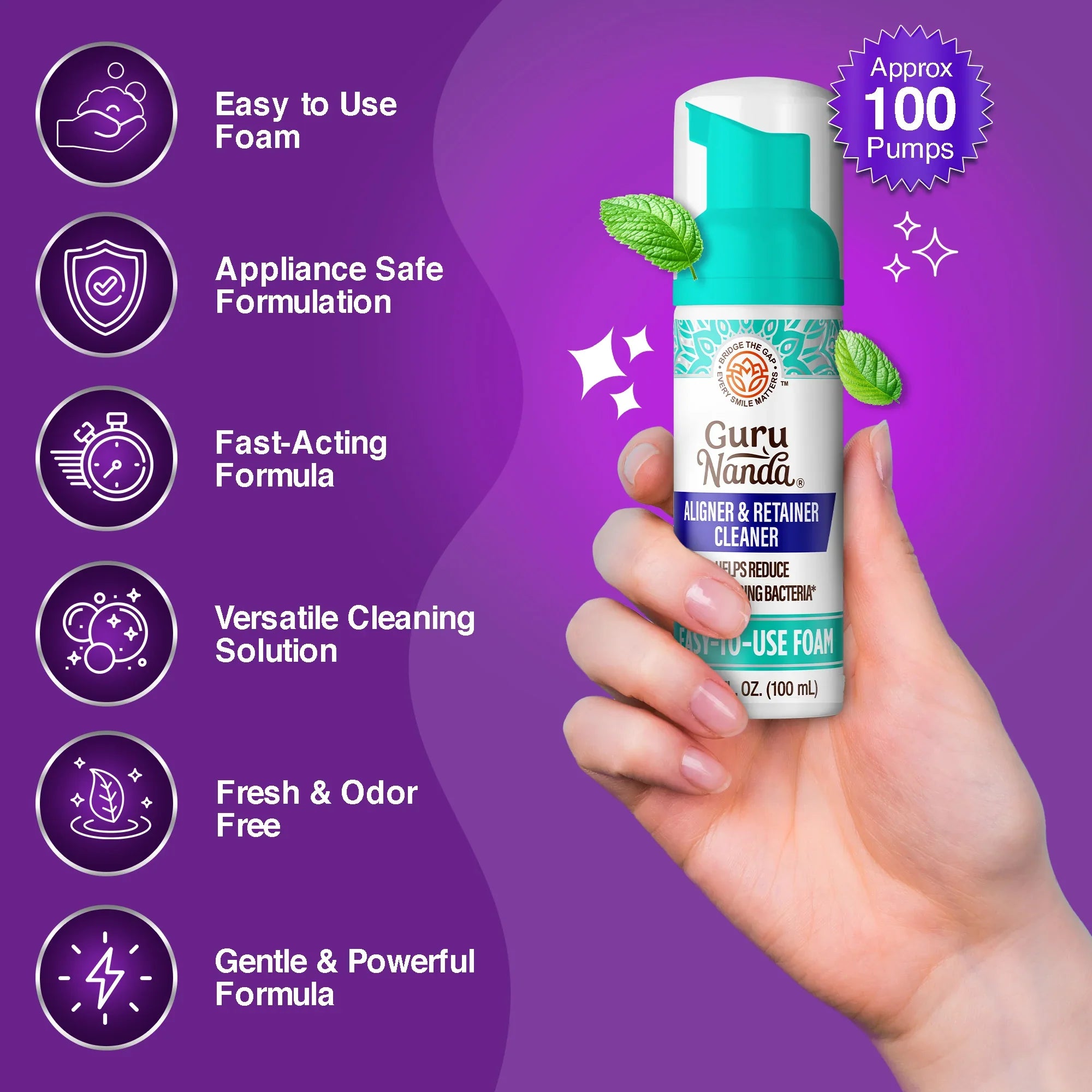 Aligner & Retainer Foam Cleaner (3.38 Fl Oz)