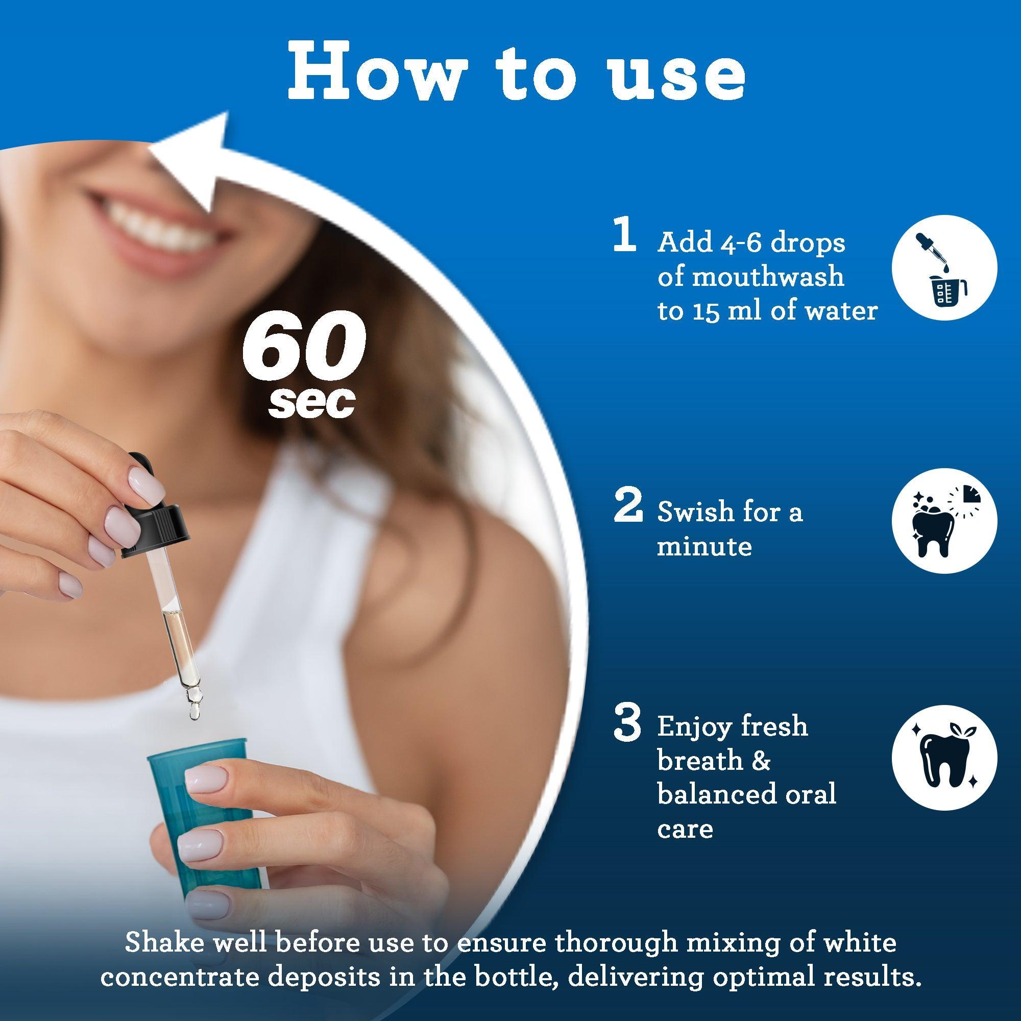 Enjuague bucal concentrado, 2 onzas líquidas - 1 paquete