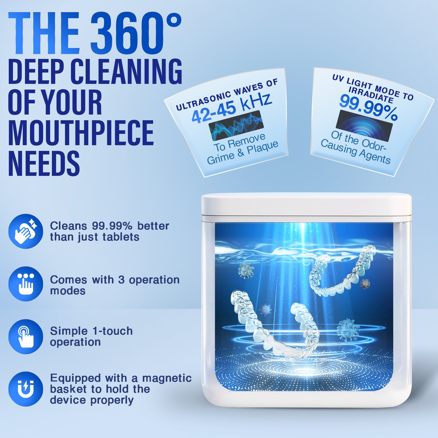 Retainer, Denture & Aligner Foam Cleaner & Cleaning Pod