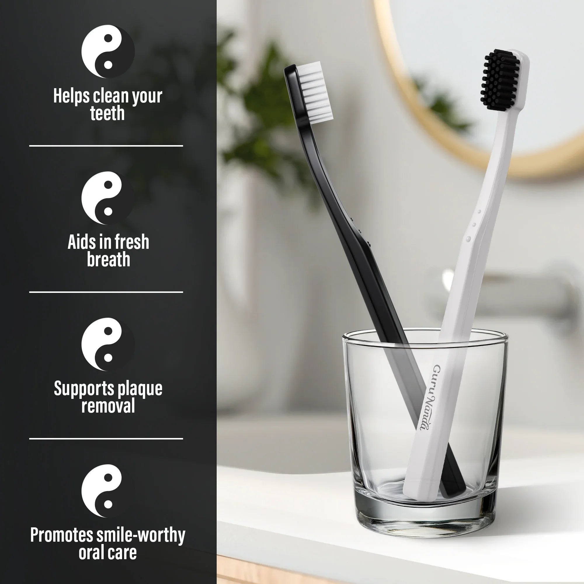 Yin Yang Extra Soft Bristles Toothbrush – 2 Pack