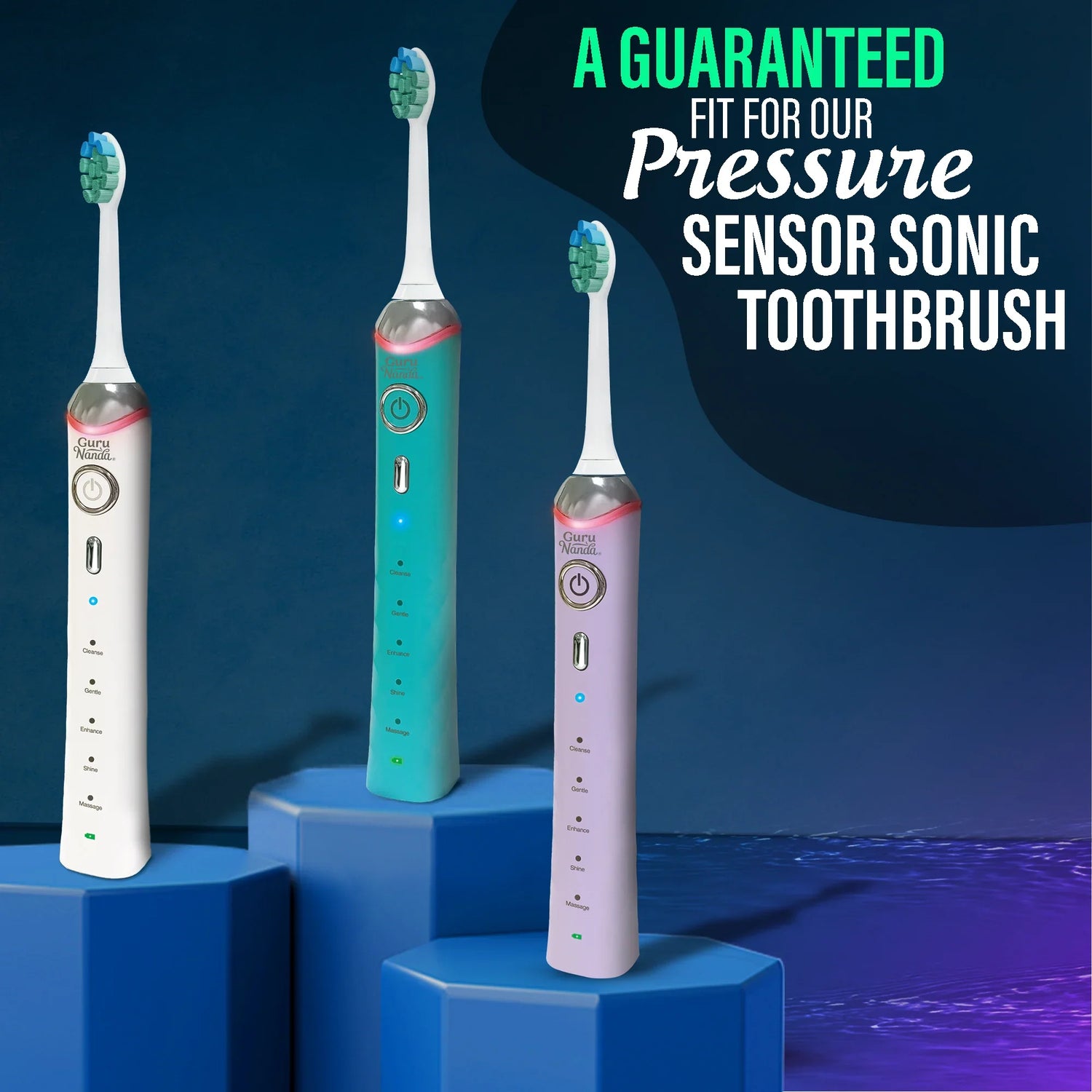 Advanced Replacement Brush Heads for Pressure Sensor Sonic Toothbrush - 6 Count
