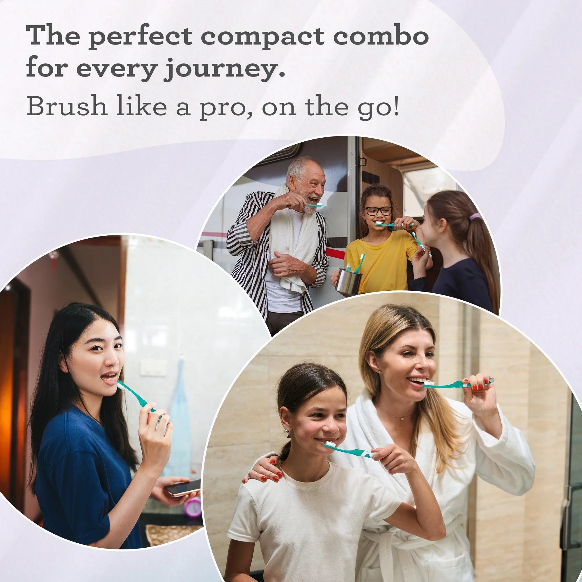 Brosse à dents de voyage pliable avec dentifrice