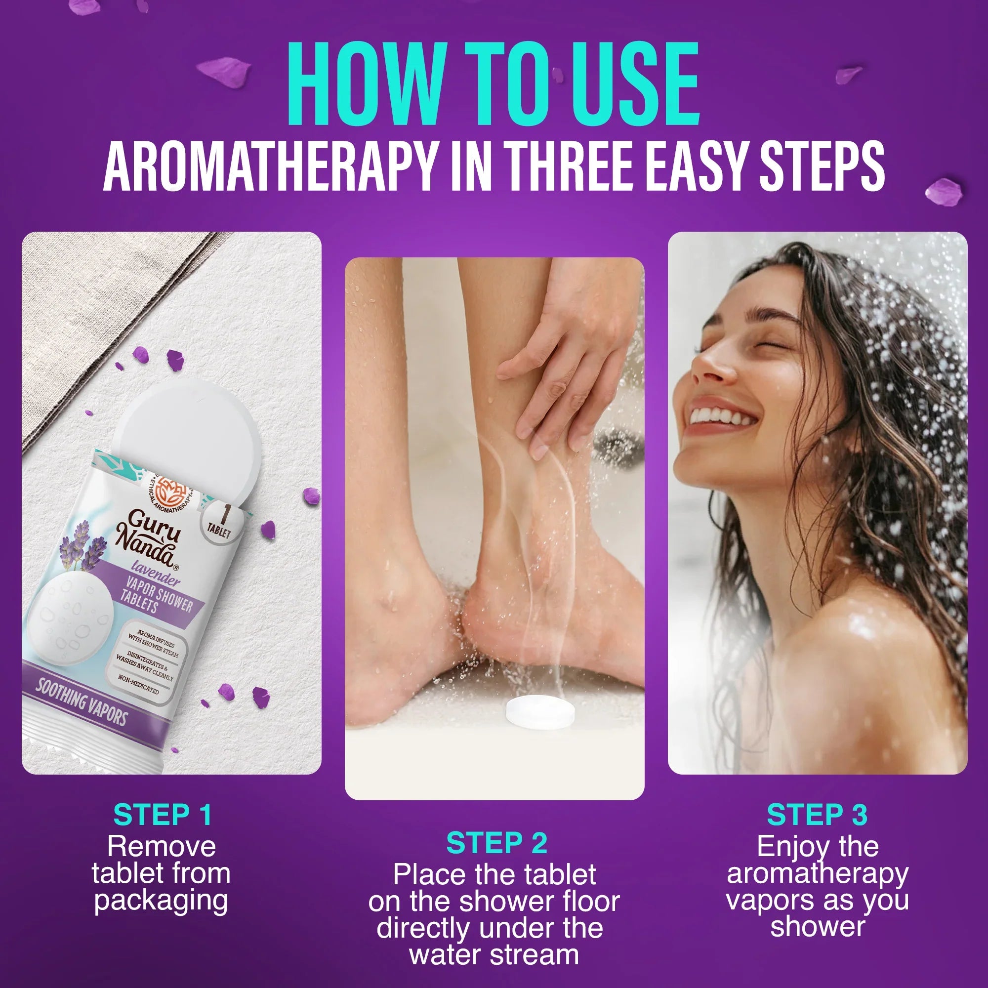 Lavender Vapor Shower Tablets - 15 Count (3 Pack)