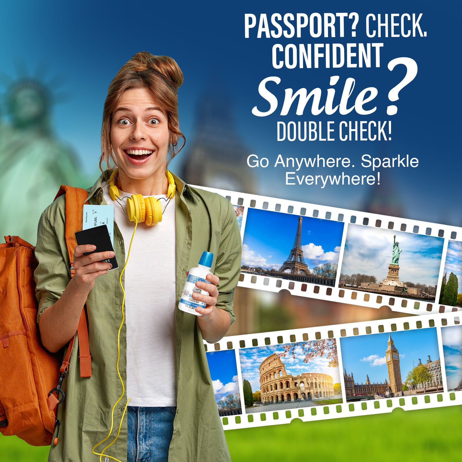 Oxyburst Whitening Oral Rinse Mouthwash - 3 oz