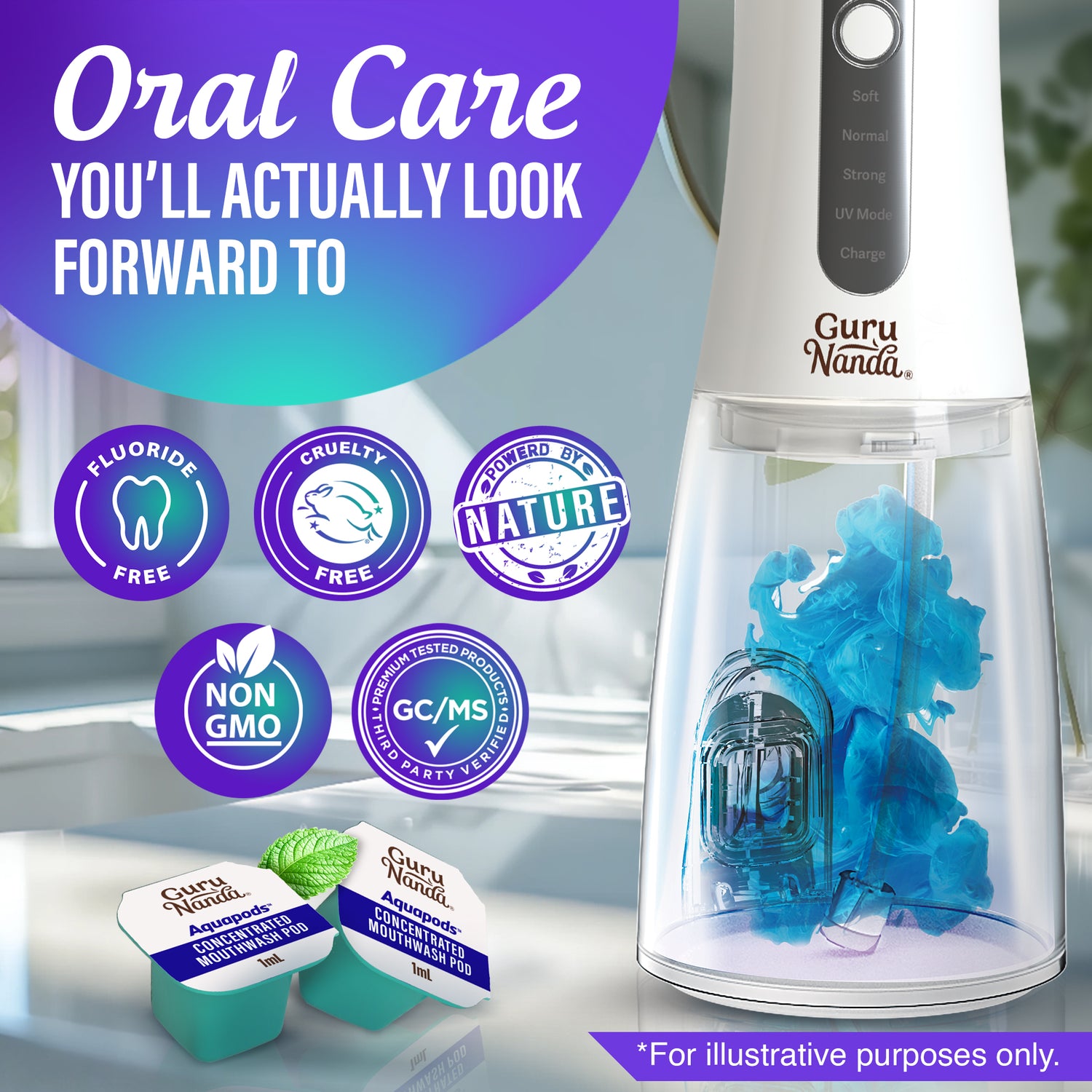 Aquapods - Concentrated Mouthwash - 60 Count