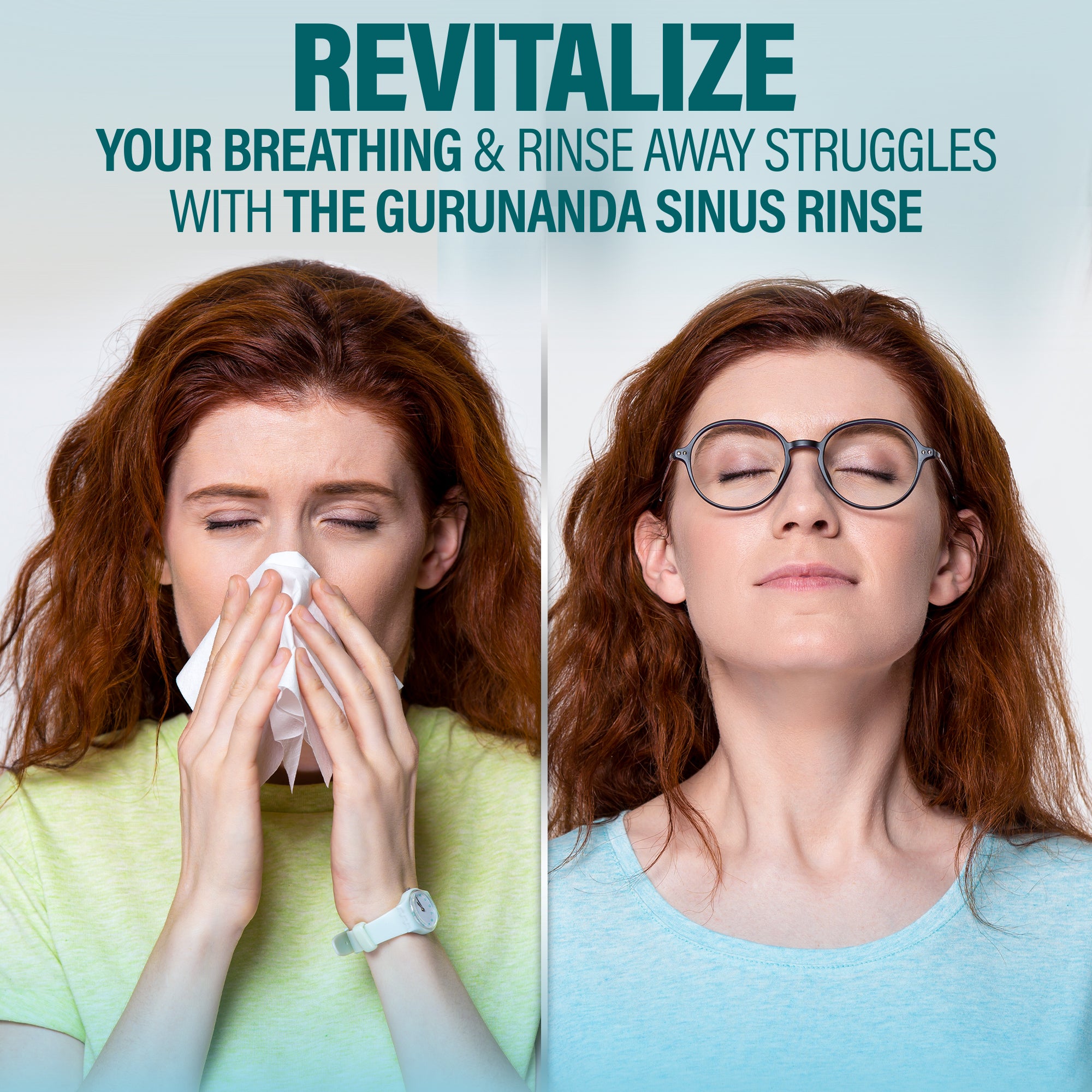 Sinus Rinse Bottle + 16 Saline Premixed Packets
