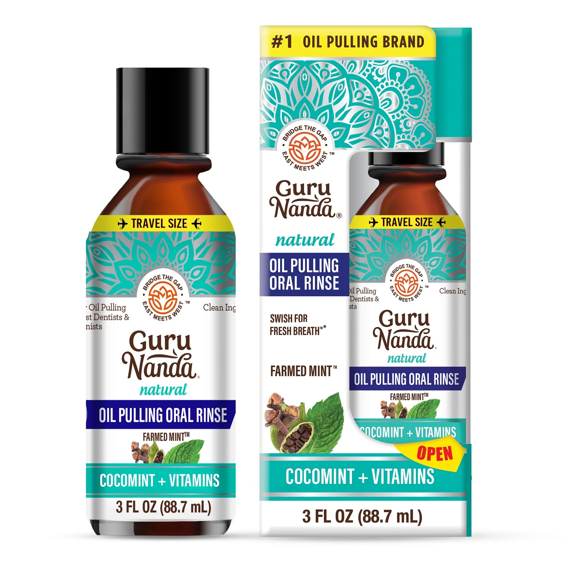 Coconut + Mint Pulling Oil with Essential Oils & Vitamins - 1 Pk