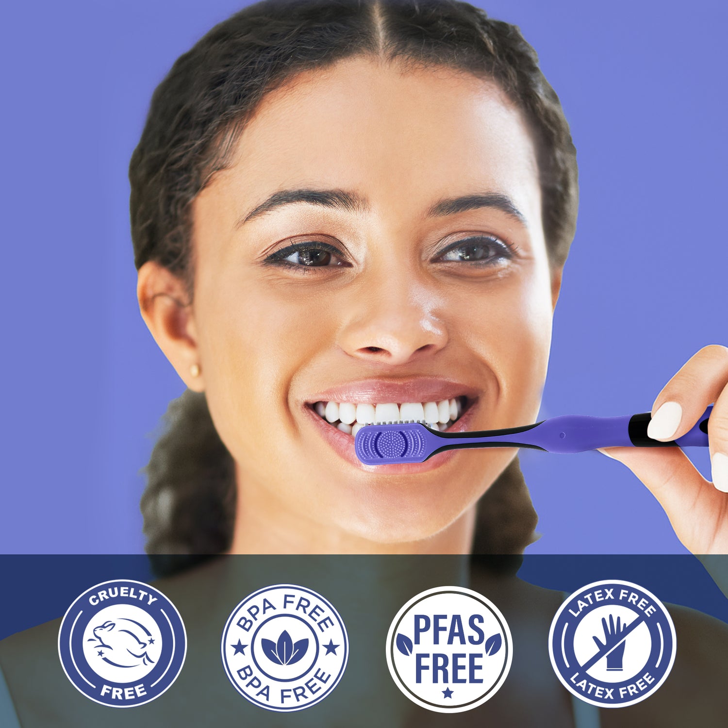 Gentle Giant Charcoal Whitening Spiral Toothbrush - 2 Pack