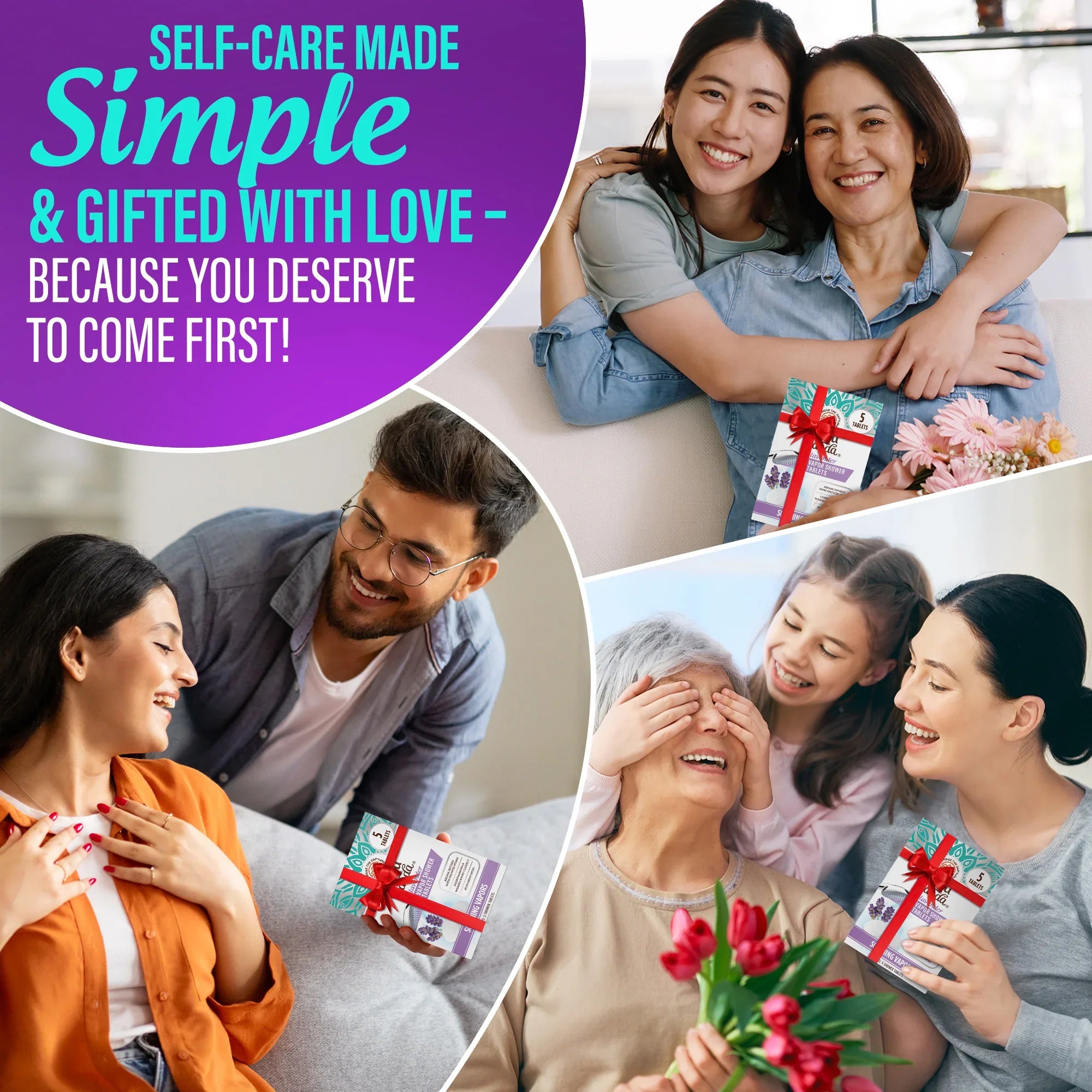 Pastillas de ducha de vapor de lavanda - 5 unidades