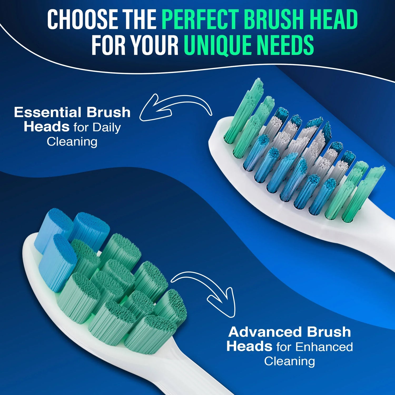 Advanced Replacement Brush Heads for Pressure Sensor Sonic Toothbrush - 6 Count