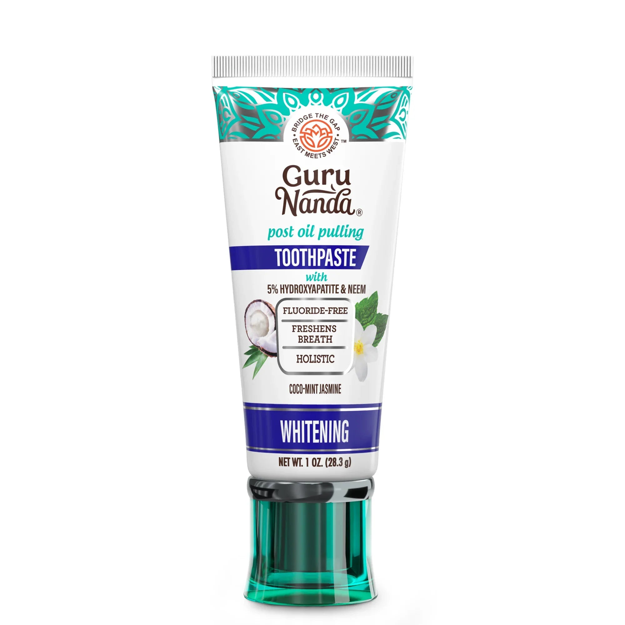 Travel-Size Hydroxyapatite & Neem Whitening Toothpaste, Fluoride Free – 1 oz