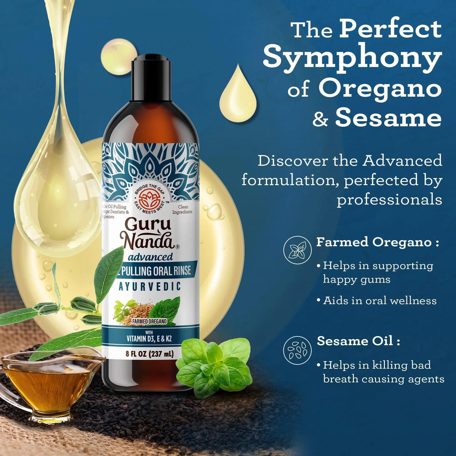 Aceite de extracción de fórmula avanzada para dientes y encías, 8 onzas líquidas (paquete de 1)