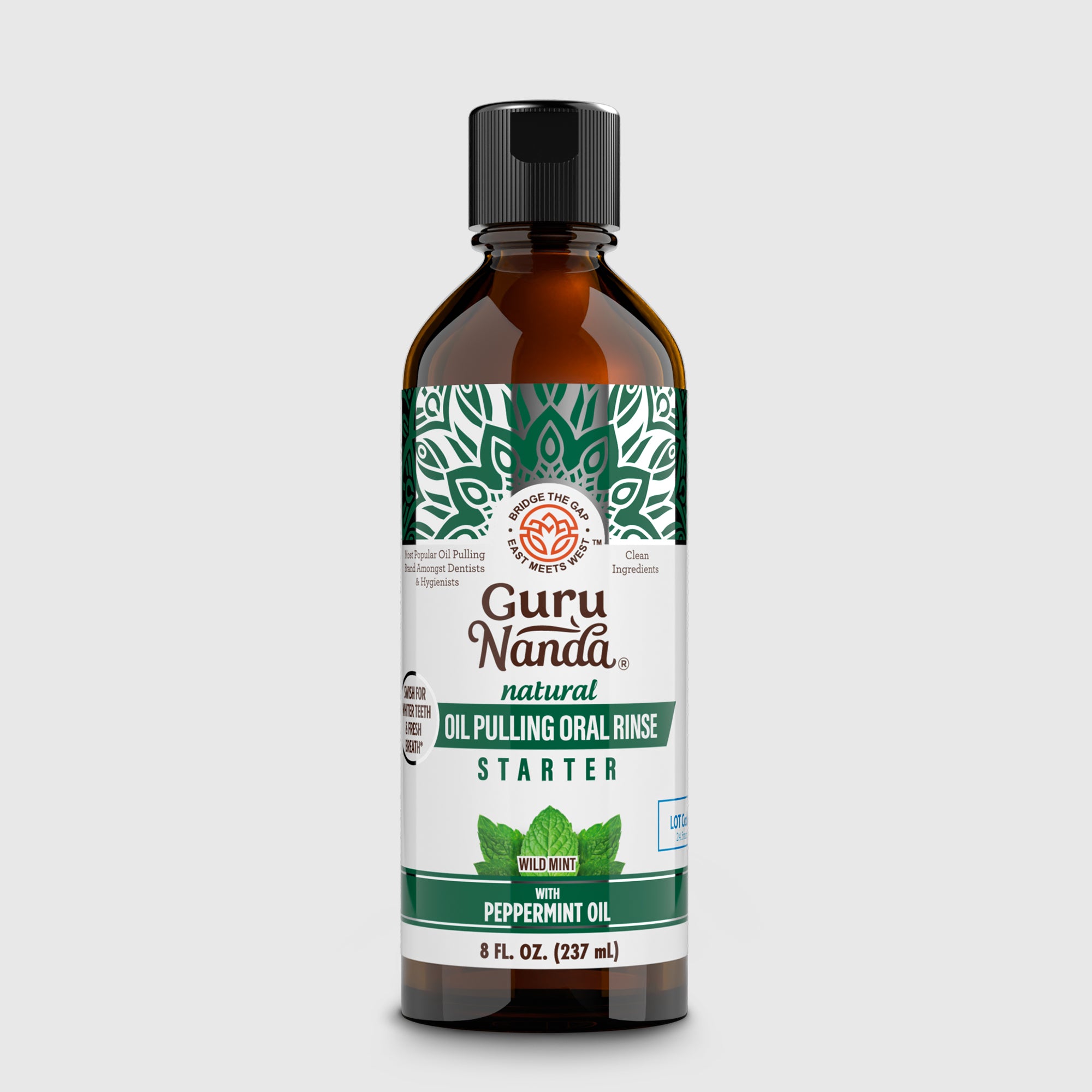 Enjuague bucal con aceite de coco y menta – 8 fl. oz.