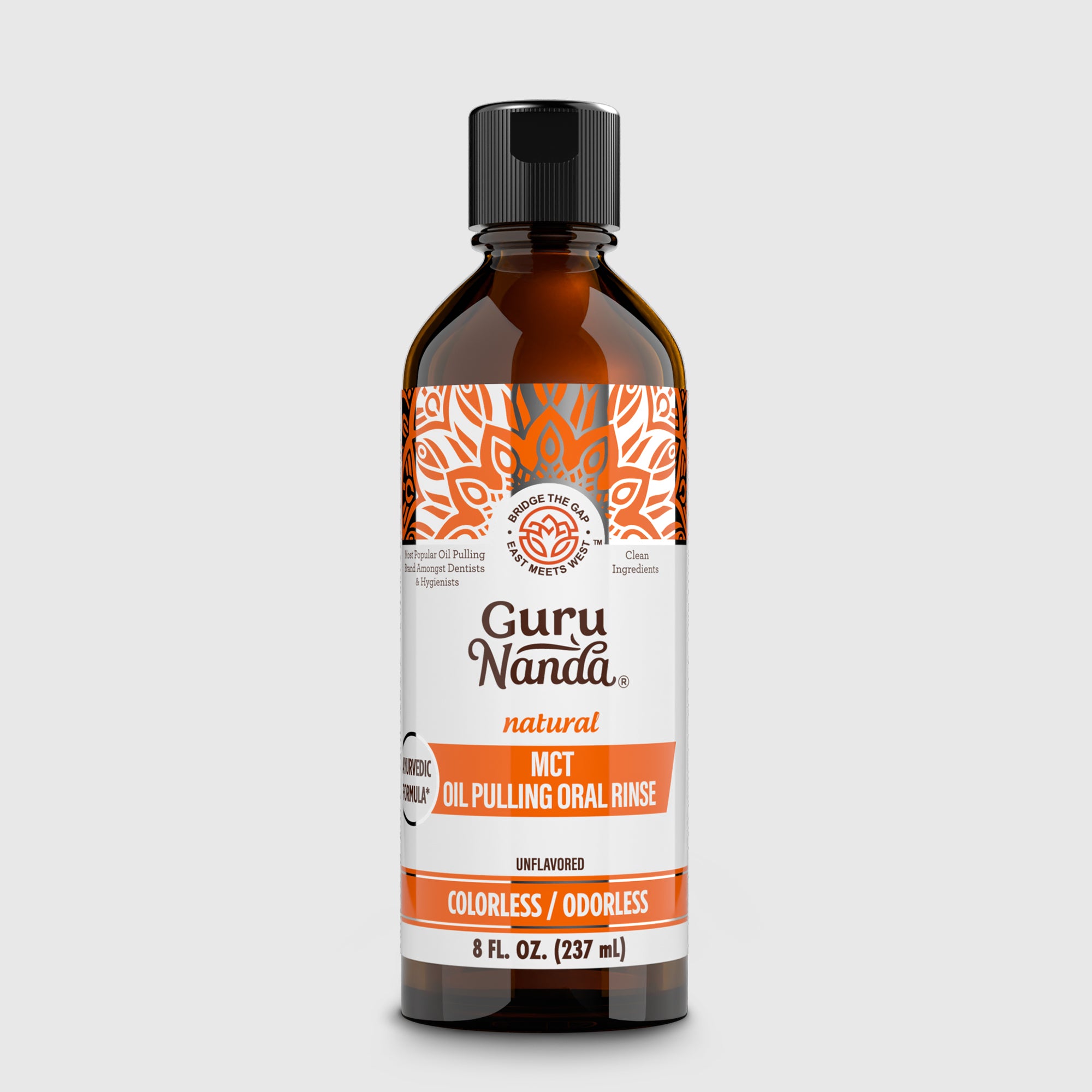 Huile de coco fractionnée pour bain de bouche – 236 ml