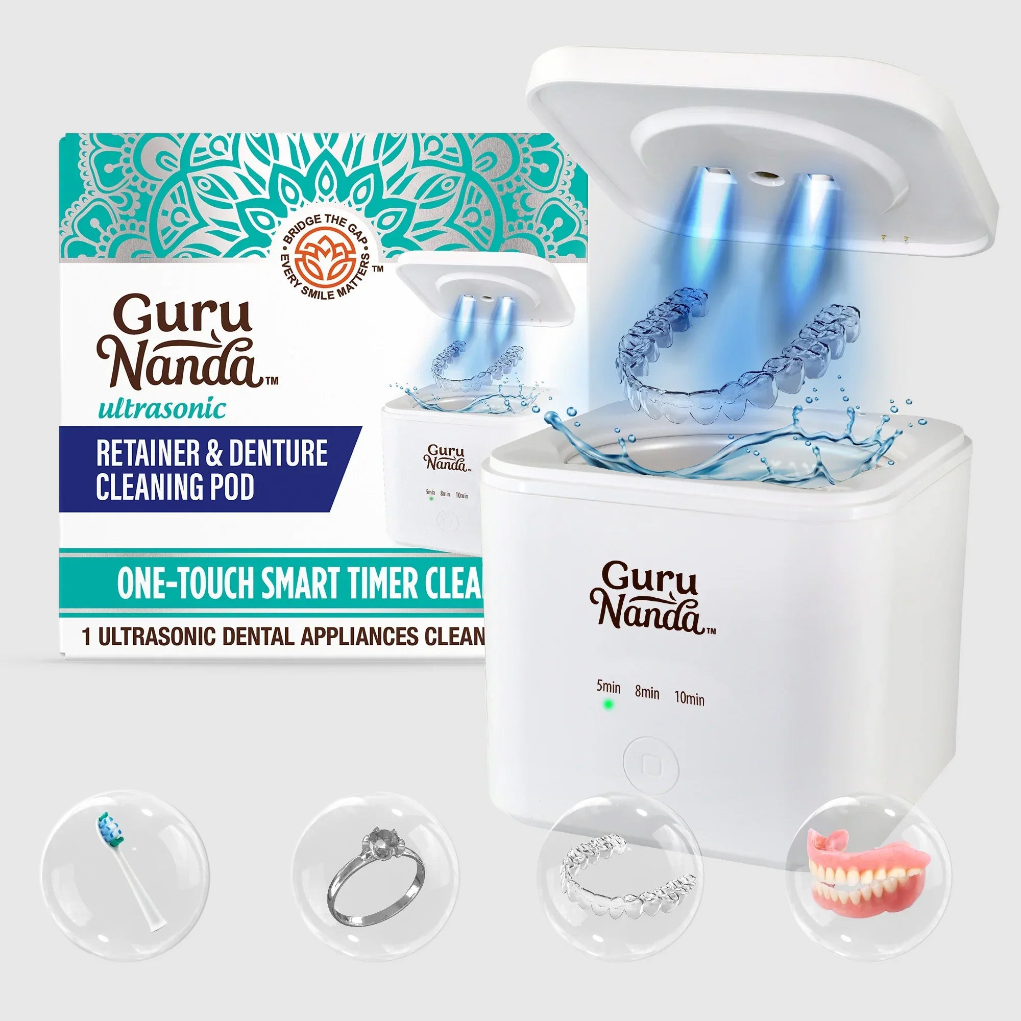 Cápsula de limpieza para retenedores y dentaduras postizas