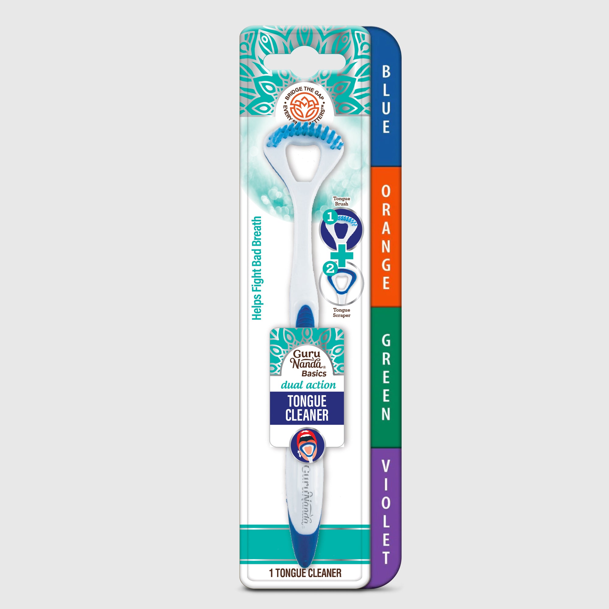 Nettoyant pour langue double action – 1 unité (couleurs aléatoires)