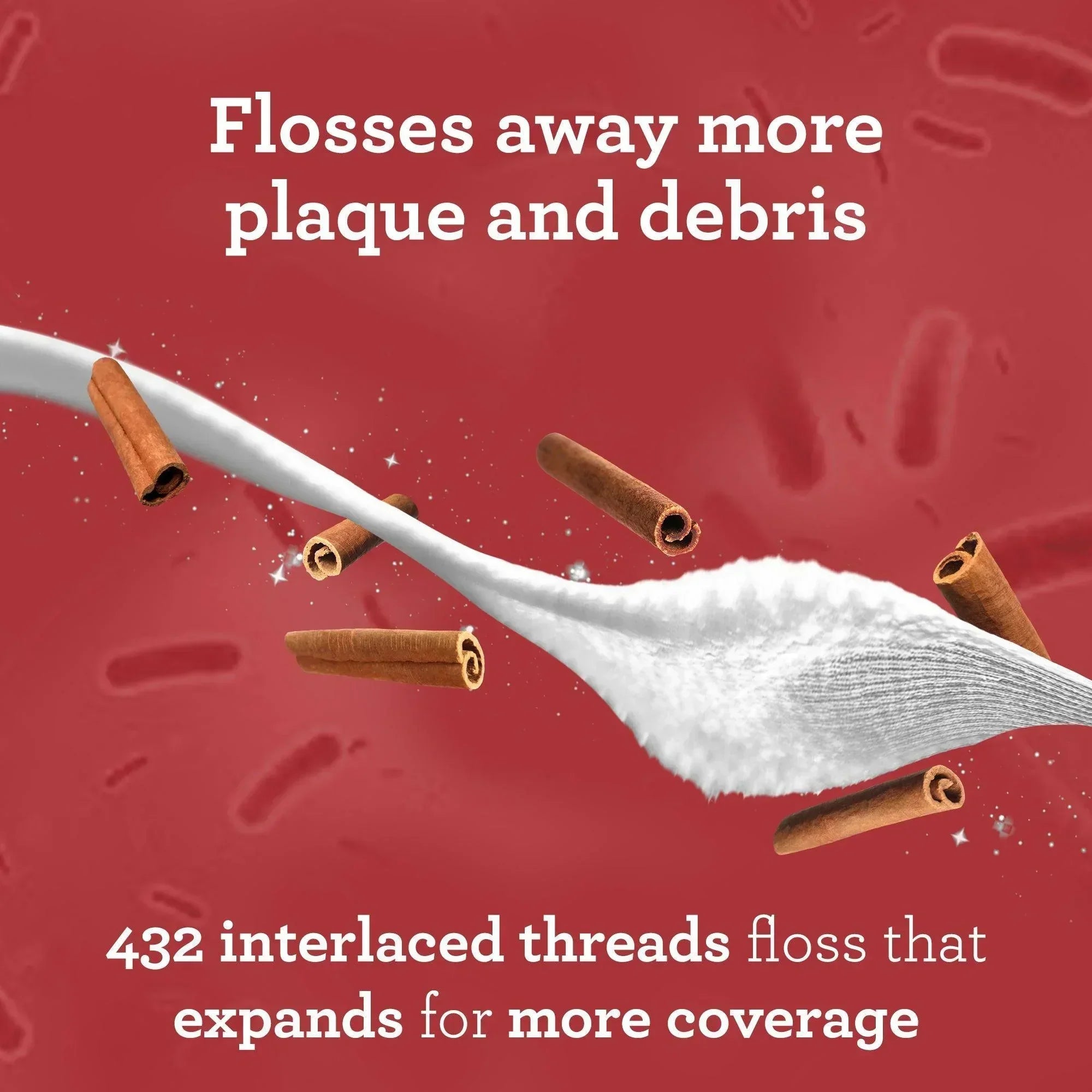 Hilo dental expandible con sabor a canela - 55 yardas