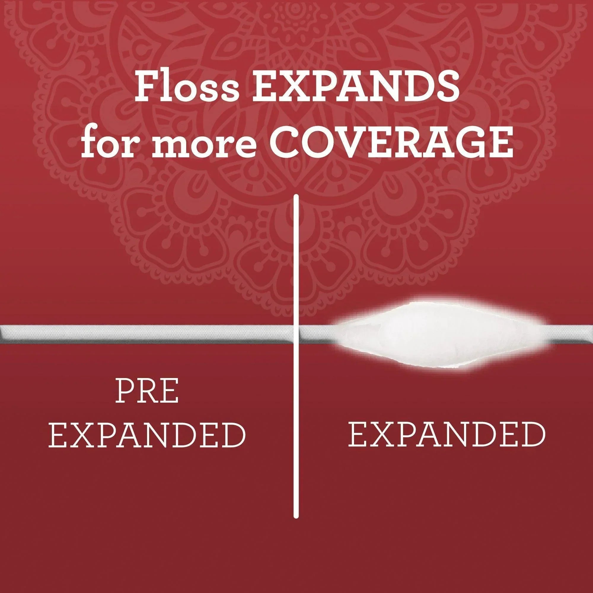 Hilo dental expandible con sabor a canela - 55 yardas