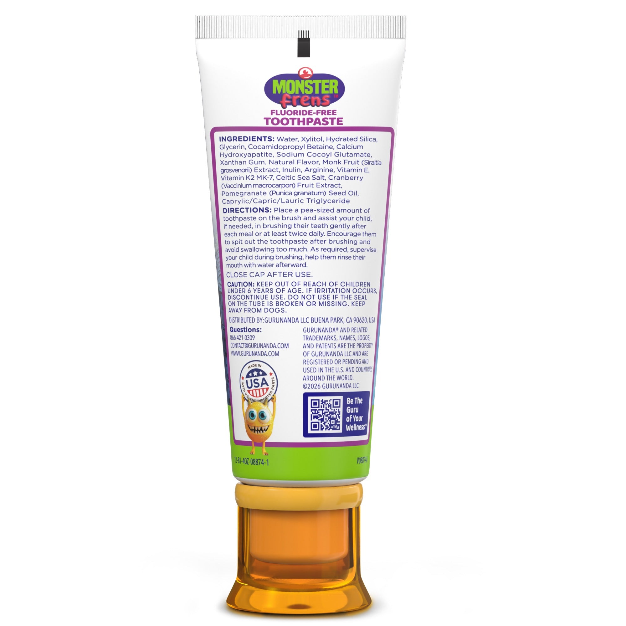 Kids Toothpaste with Xylitol & Hydroxyapatite, Strawberry Mango – 4.2 oz