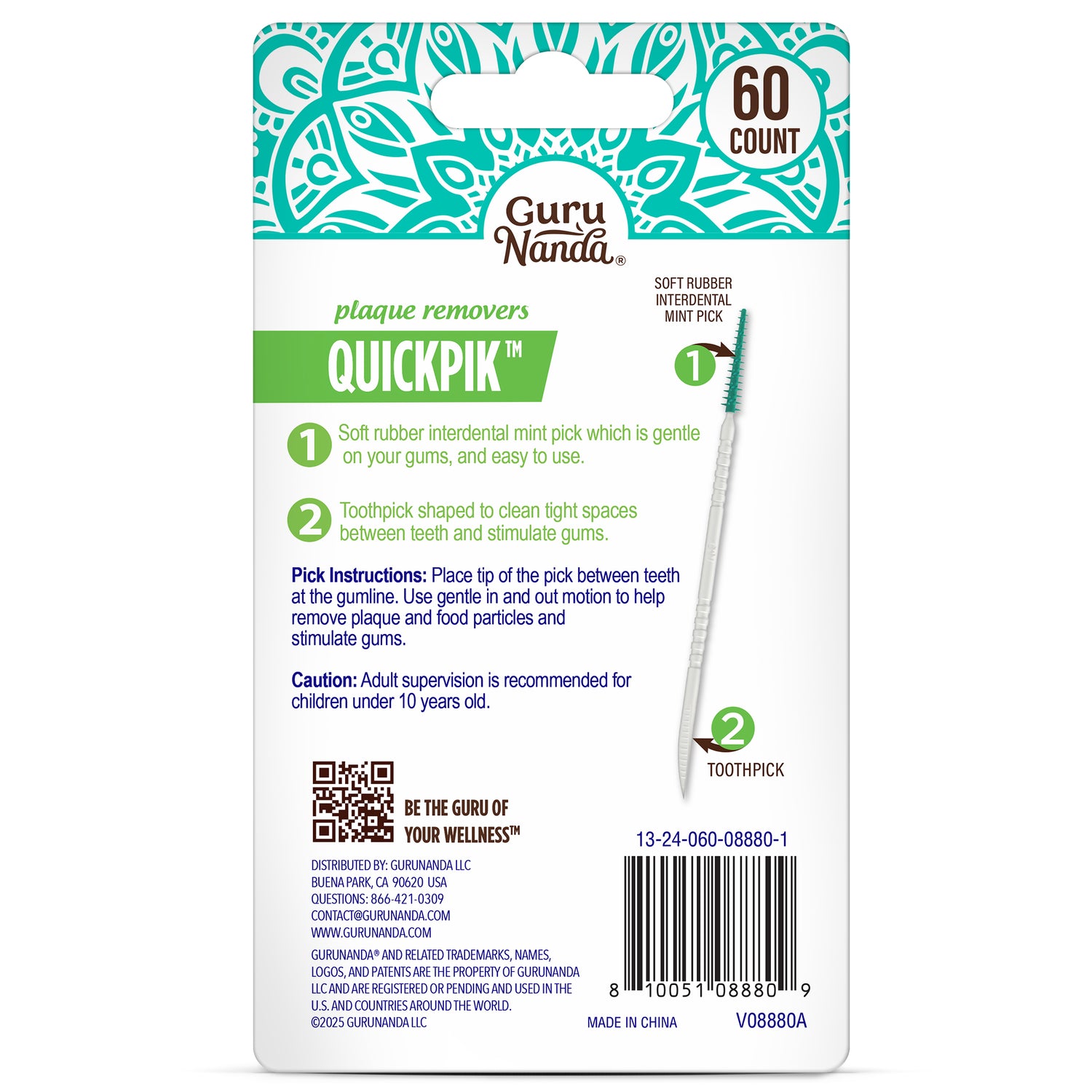 2-in-1 QuickPik Toothpick - 60 Count