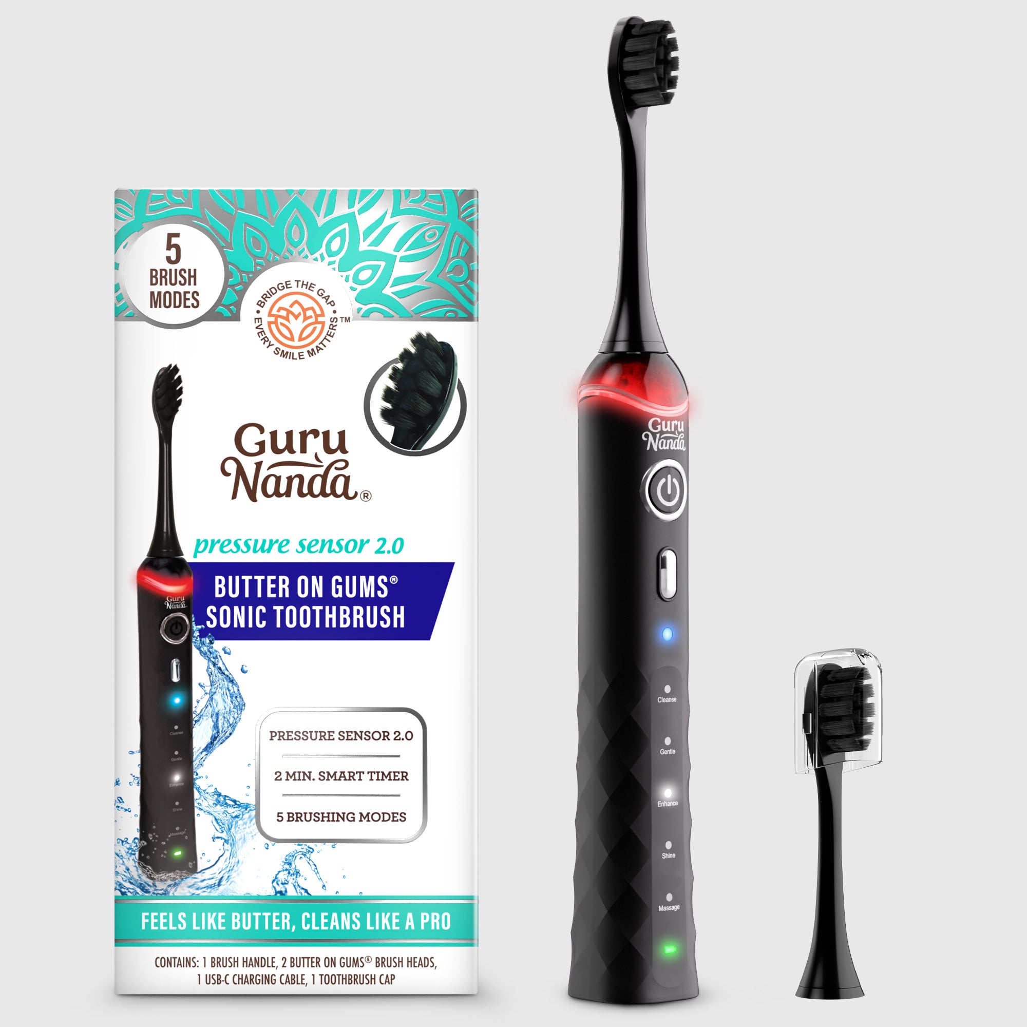 Cepillo de Dientes Eléctrico con Sensor de Presión de Mantequilla en las Encías 2.0
