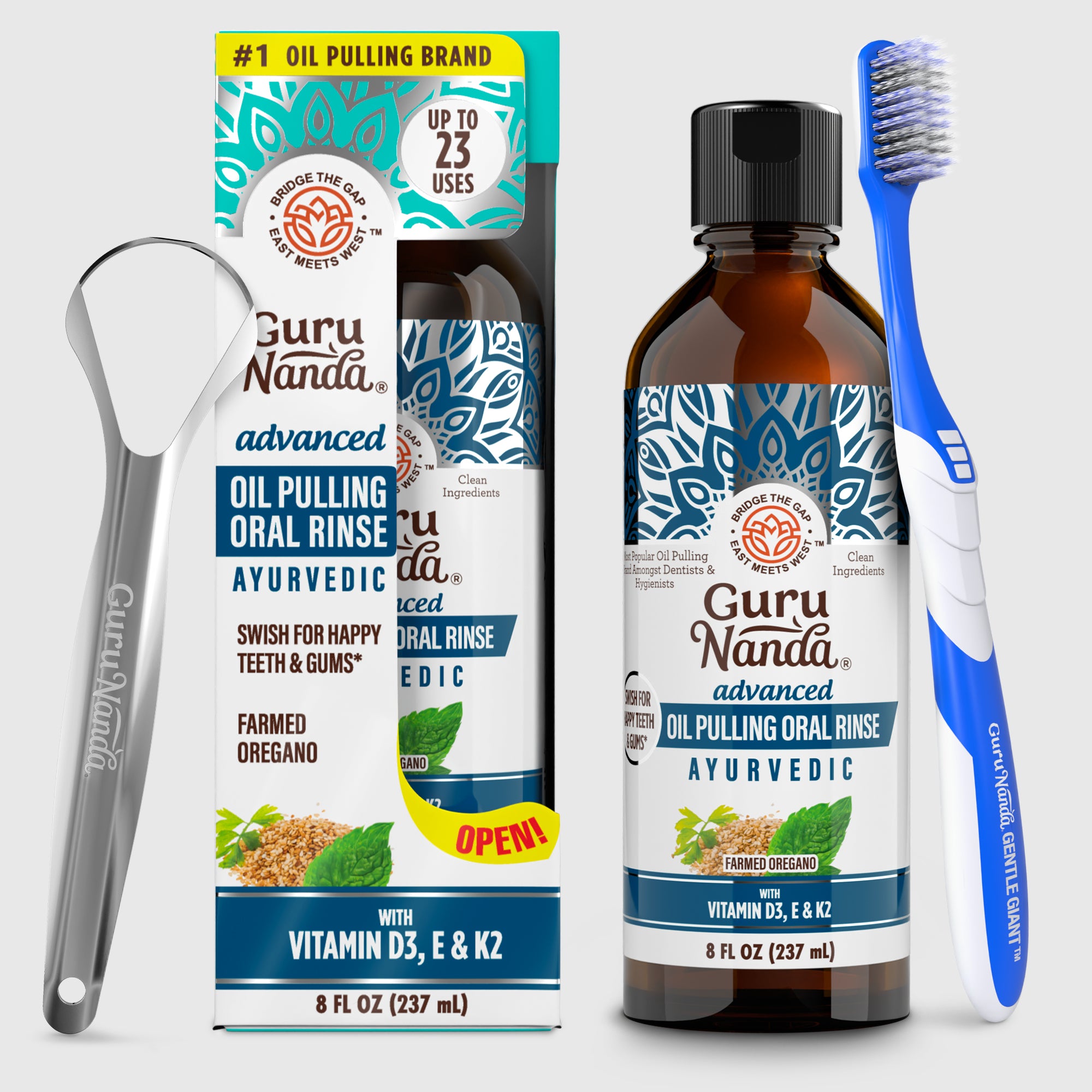 Oil Pulling Avanzado con Sésamo y Orégano – 8 fl. oz.