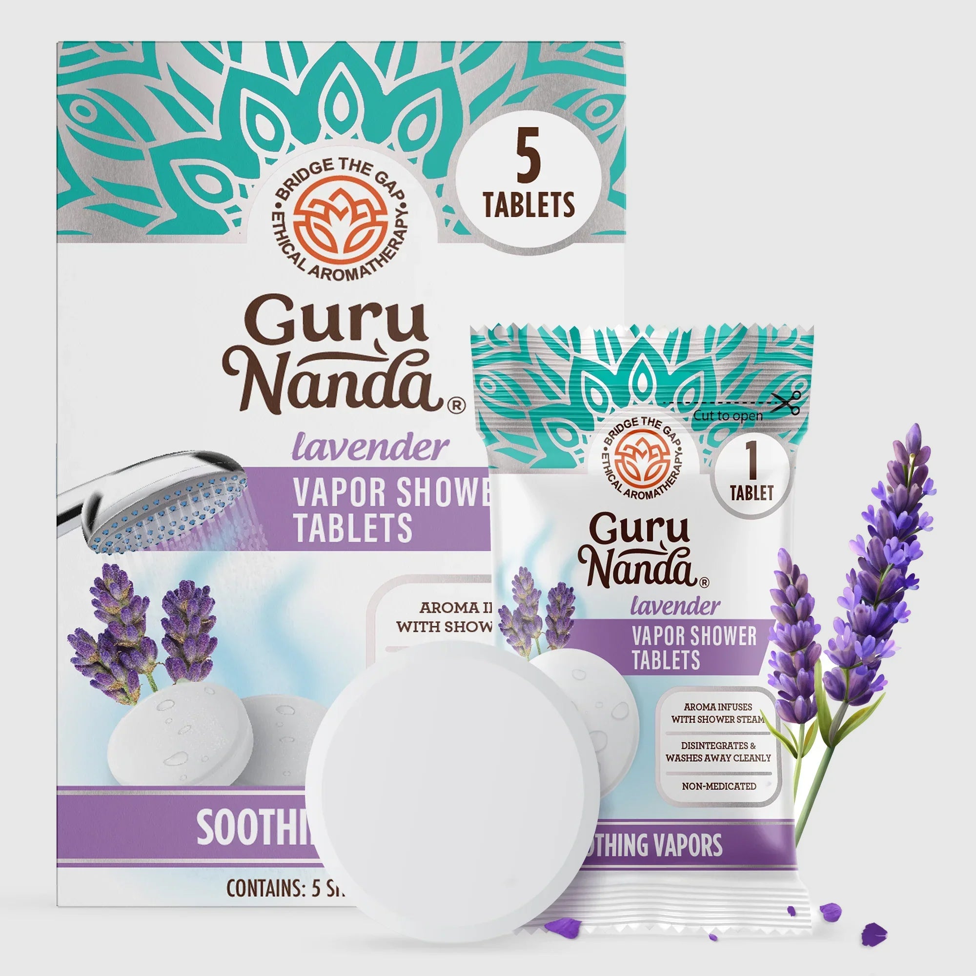 Pastillas de ducha de vapor de lavanda - 5 unidades