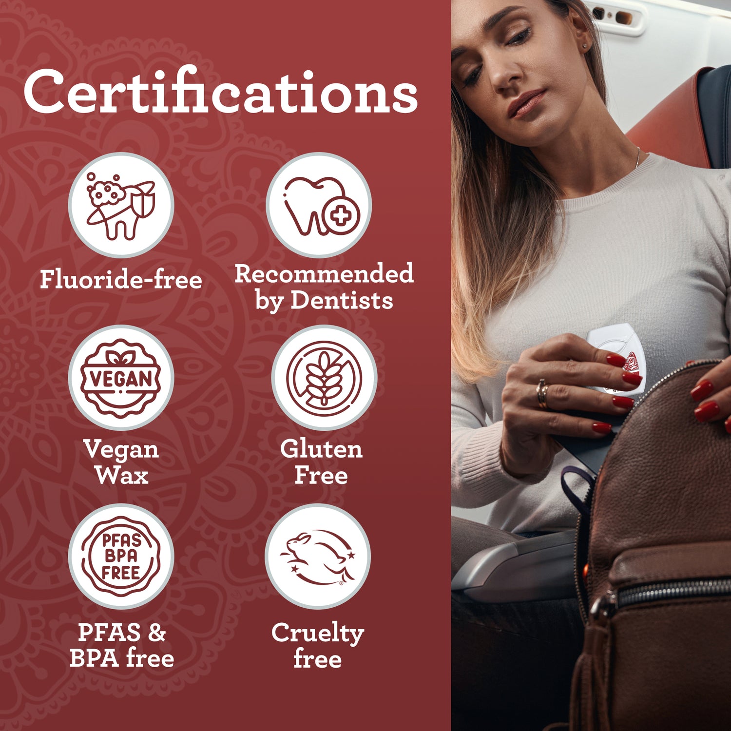 Cinnamon Flavored Expandable Dental Floss - 55 Yards