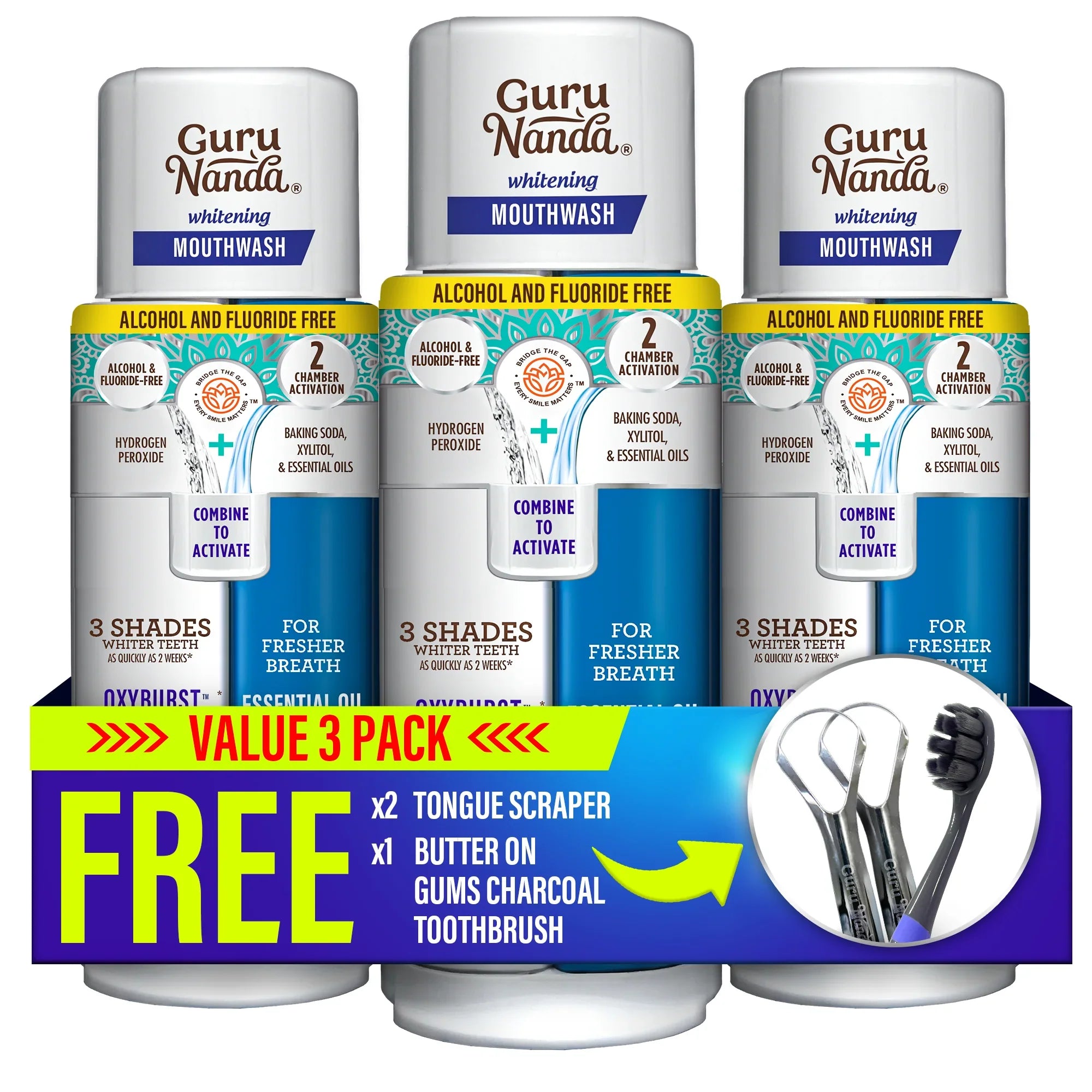 Dual Barrel Oxyburst Whitening Mouthwash