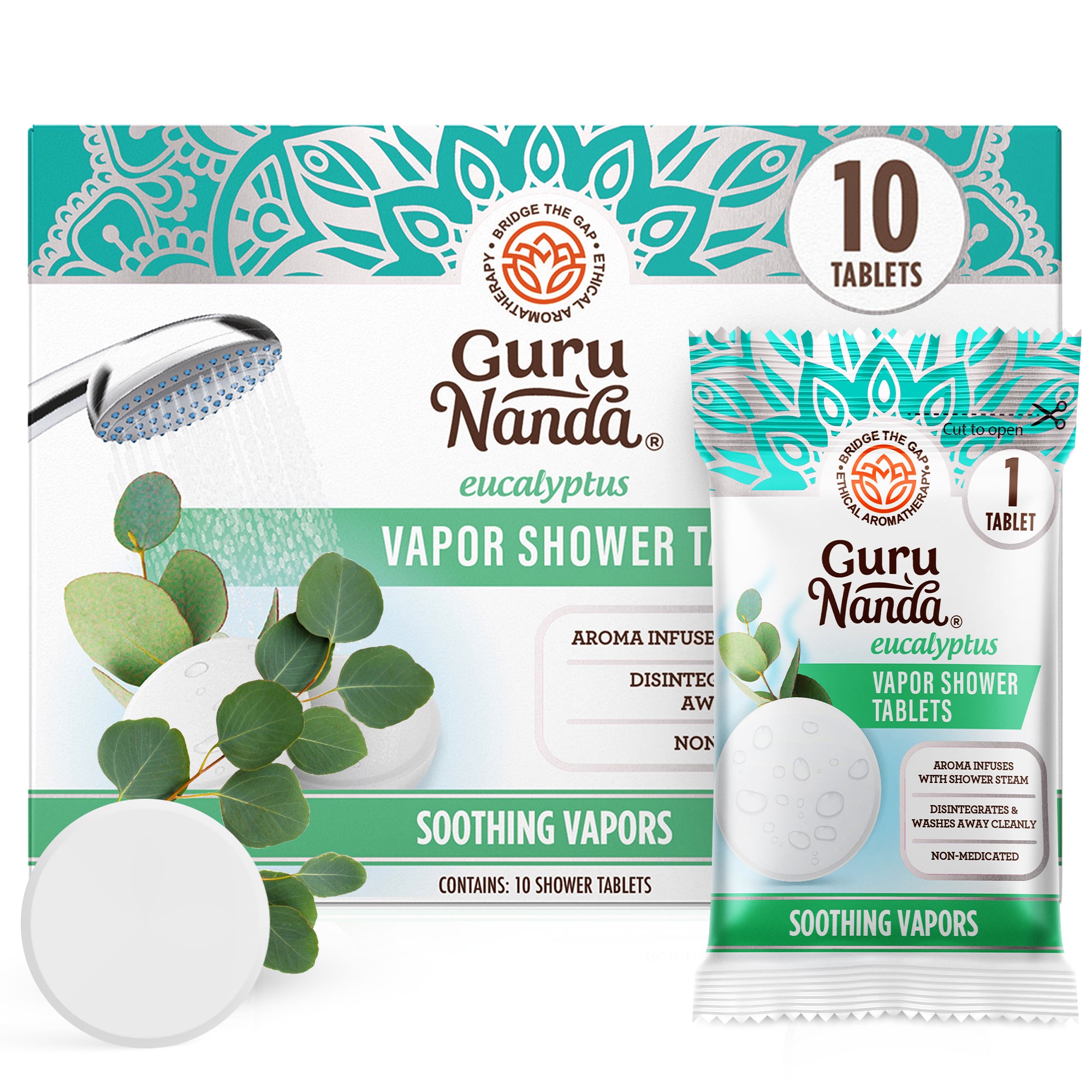 Pastillas de ducha de vapor de eucalipto - 10 unidades