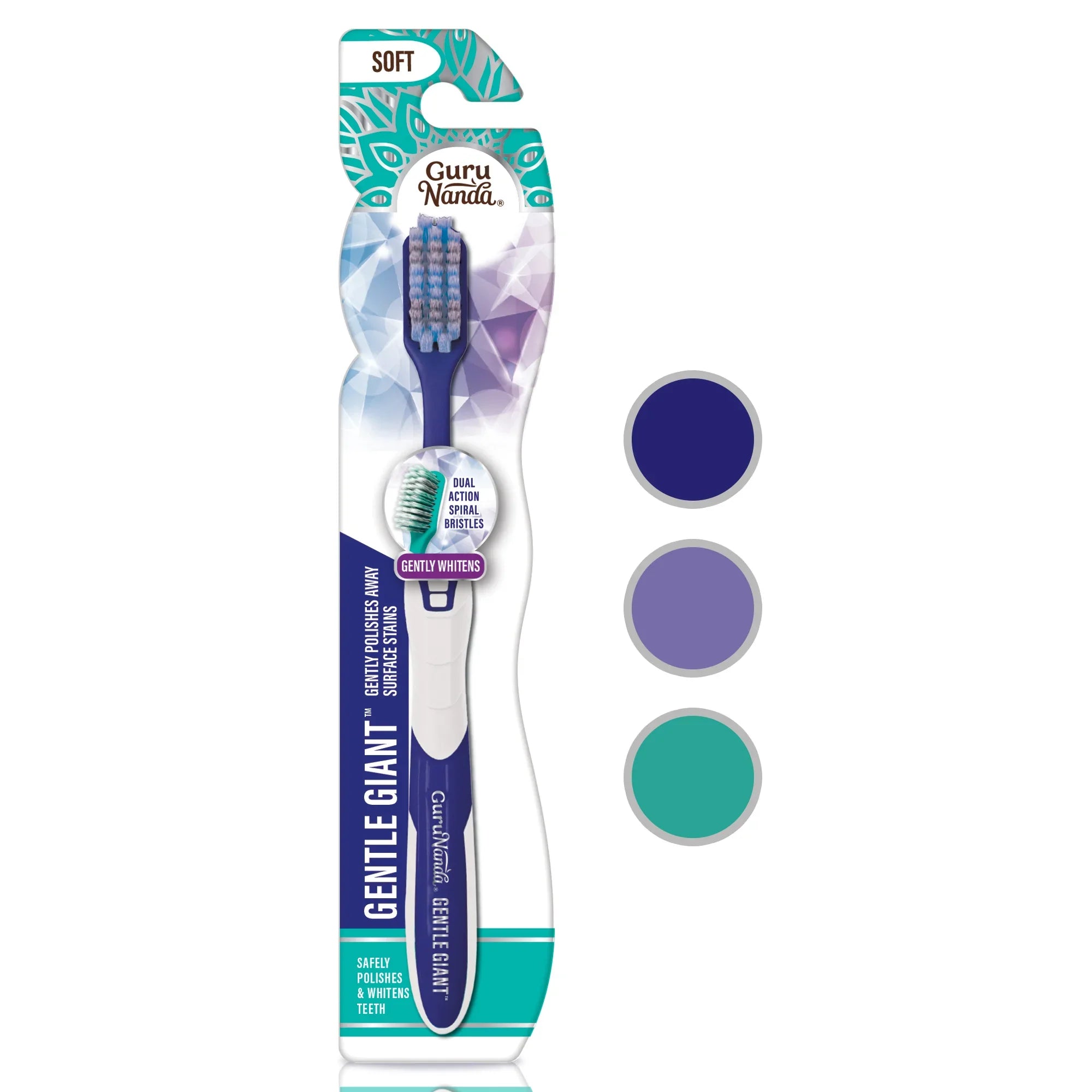 Brosse à dents en spirale blanchissante Gentle Giant (1 paquet)
