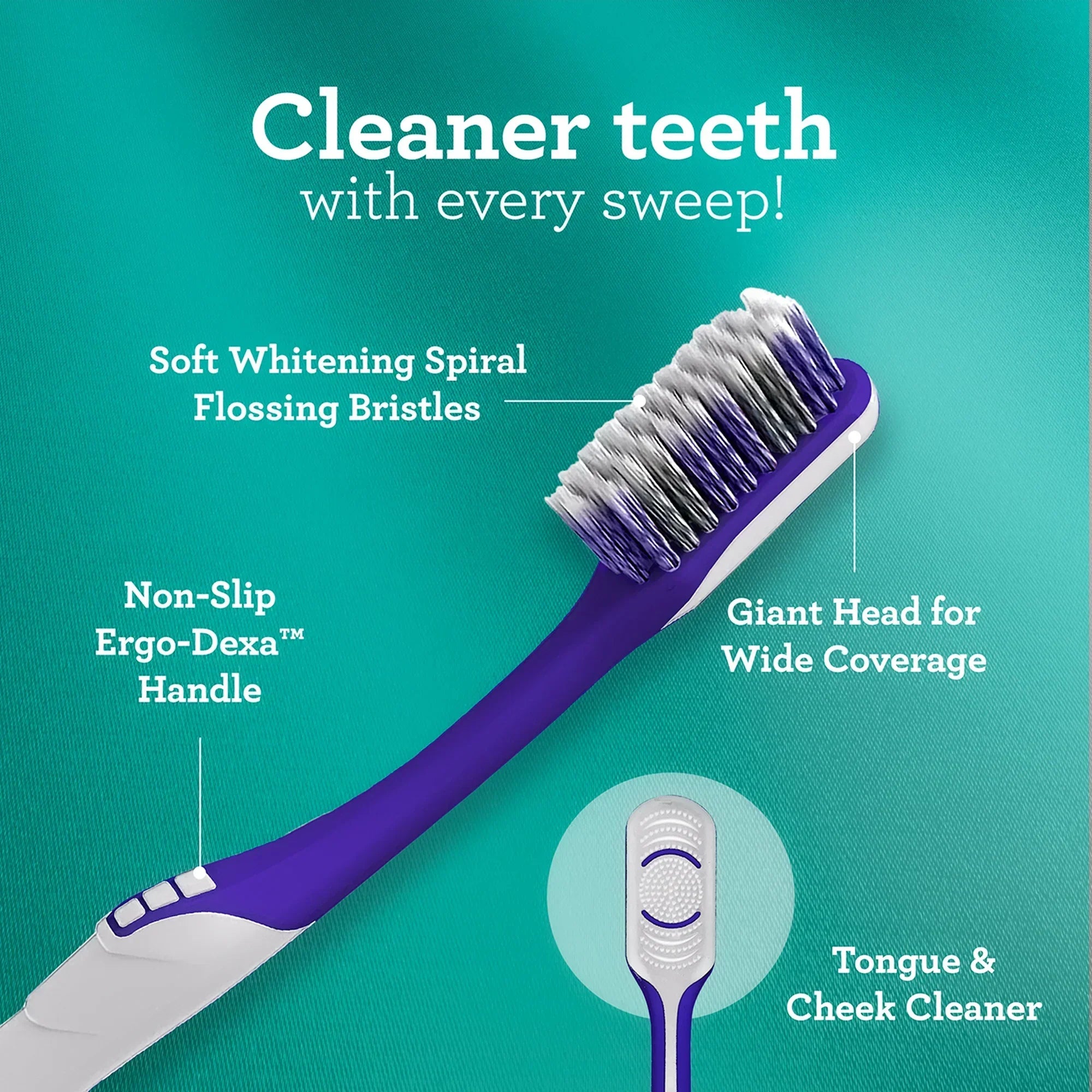 Brosse à dents en spirale blanchissante Gentle Giant (1 paquet)