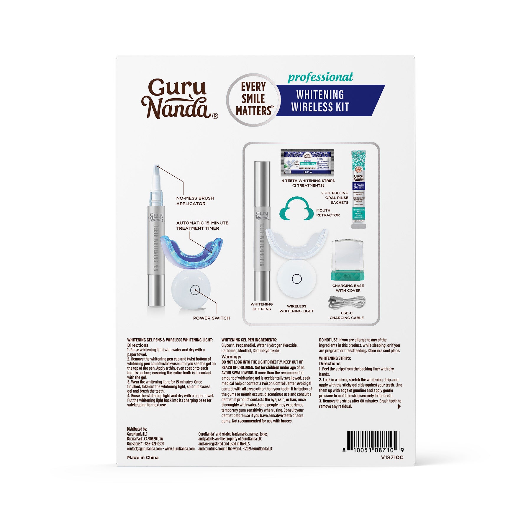 Kit de blanqueamiento dental LED inalámbrico