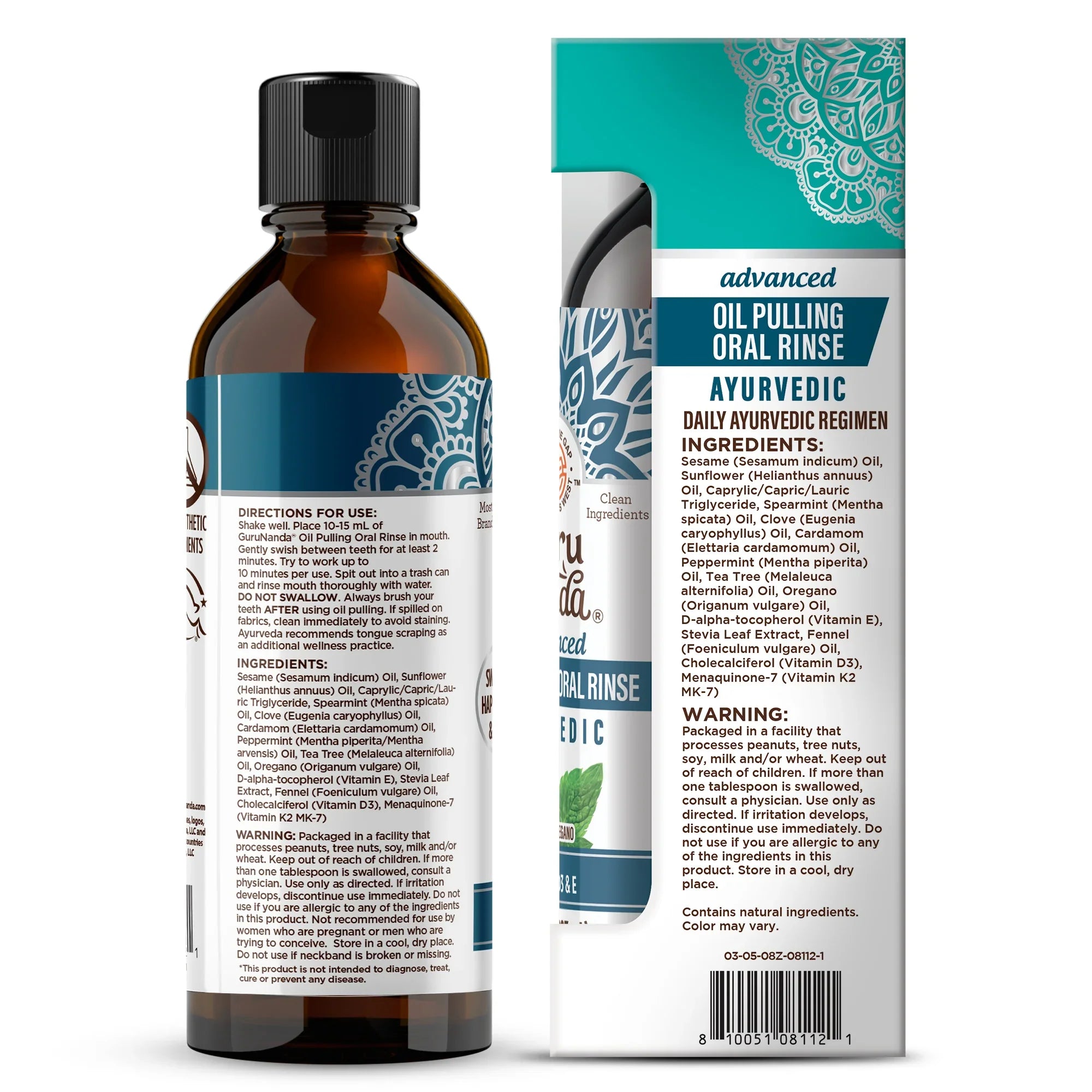 Oil Pulling Avanzado con Sésamo y Orégano – 8 fl. oz.