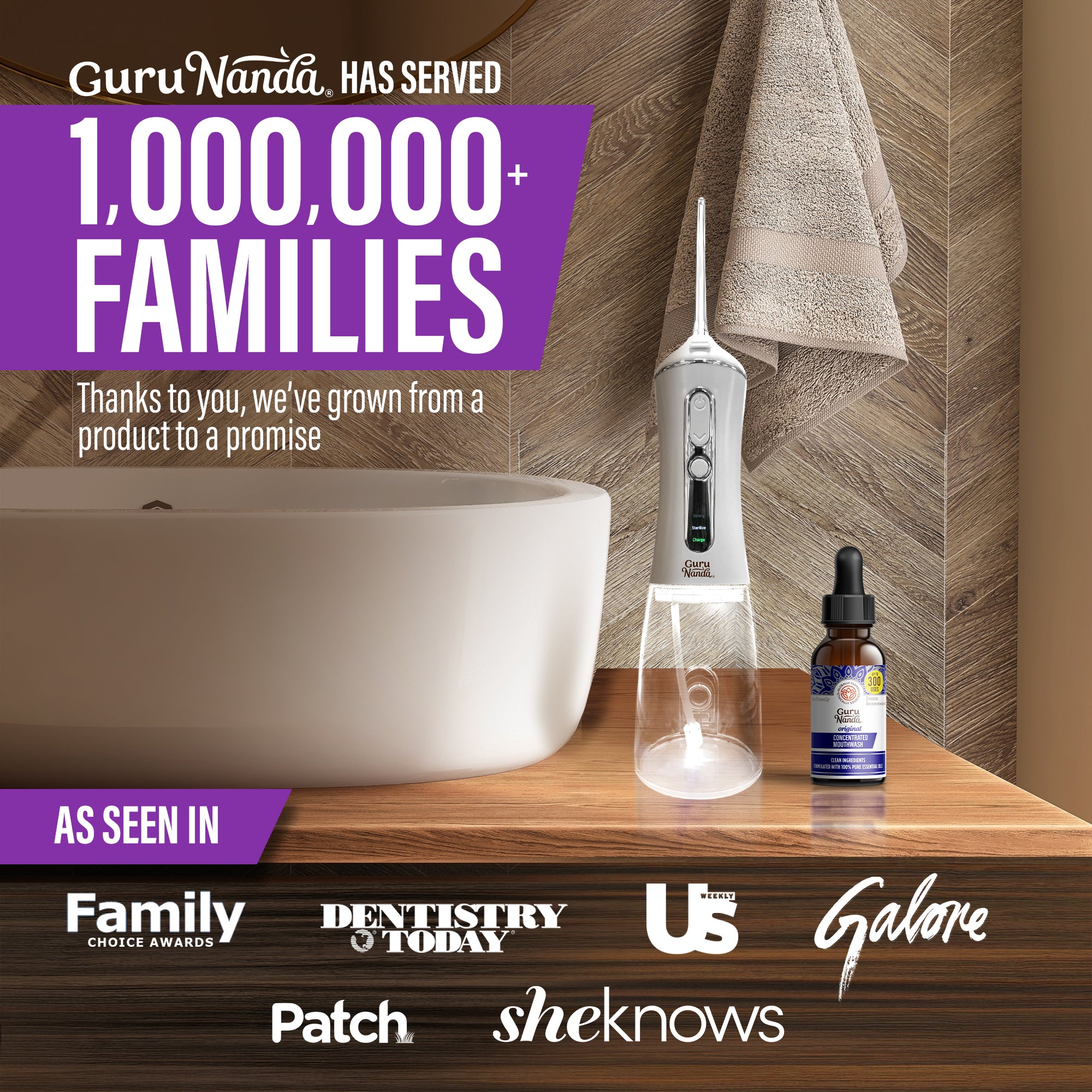 Irrigador bucal avanzado (con luz ultravioleta) + enjuague bucal concentrado