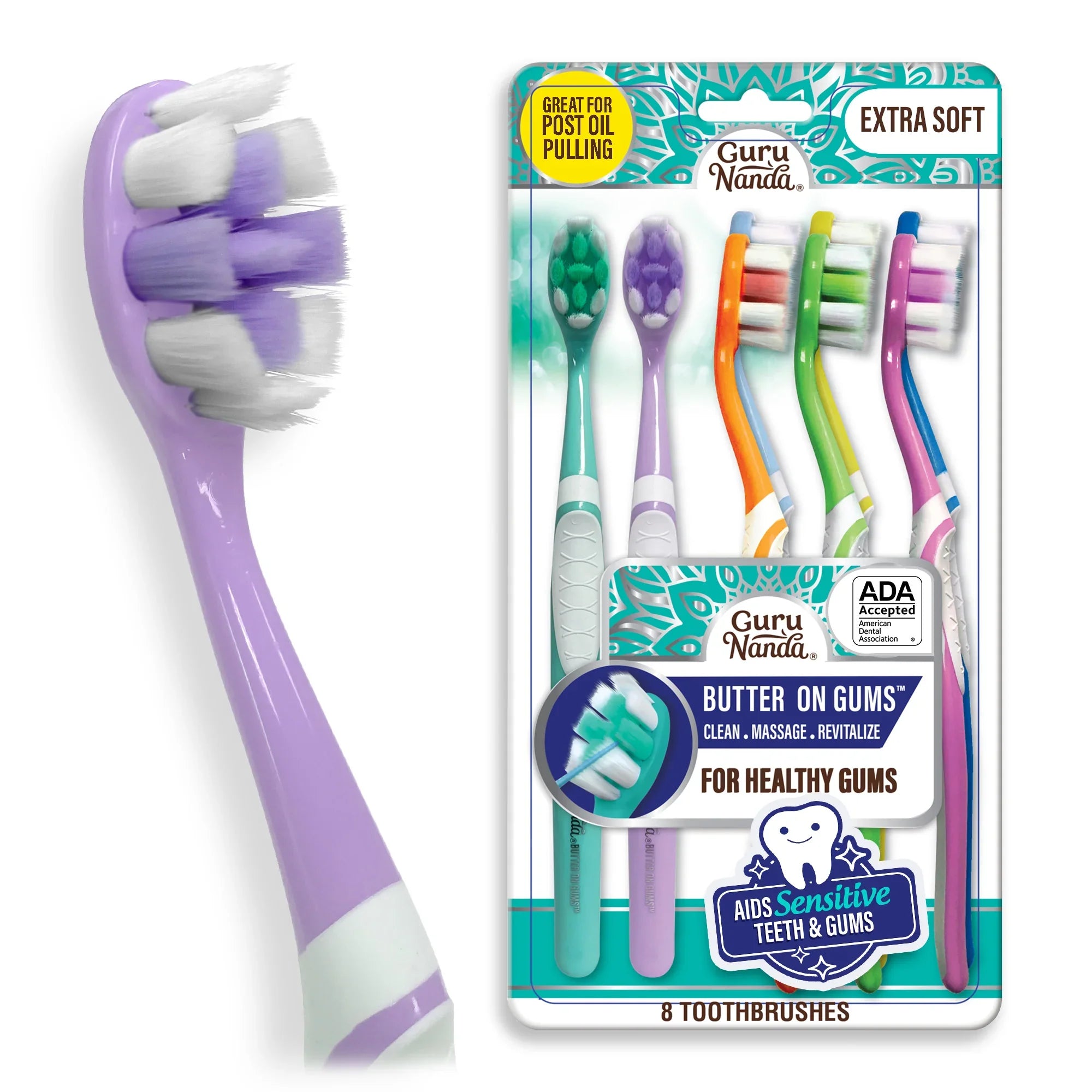 Brosse à dents au beurre sur les gencives (8 unités)