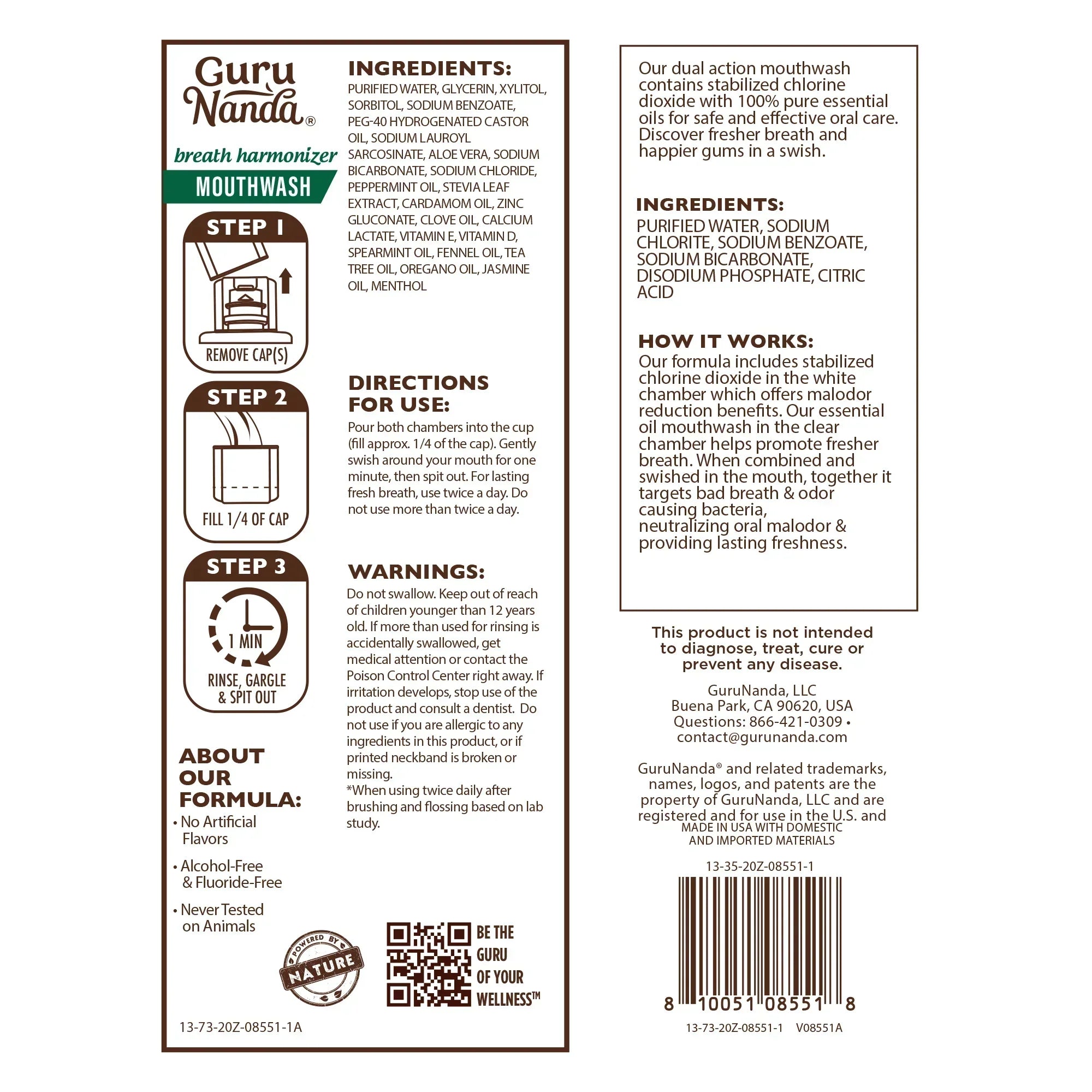 Dual Barrel Breath Harmonizer Mouthwash - Wild Mint