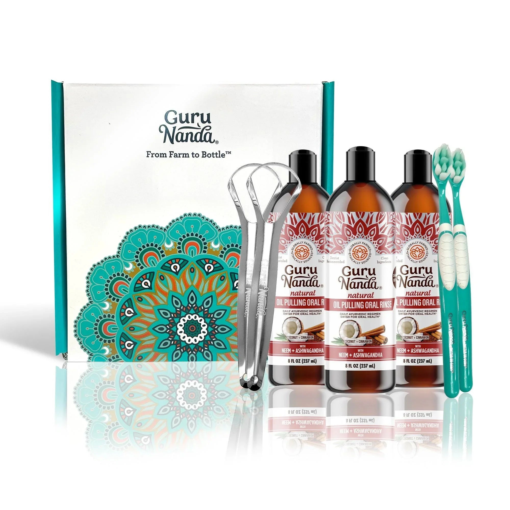 Bain de bouche à la noix de coco et à la cannelle avec huile de neem et d&