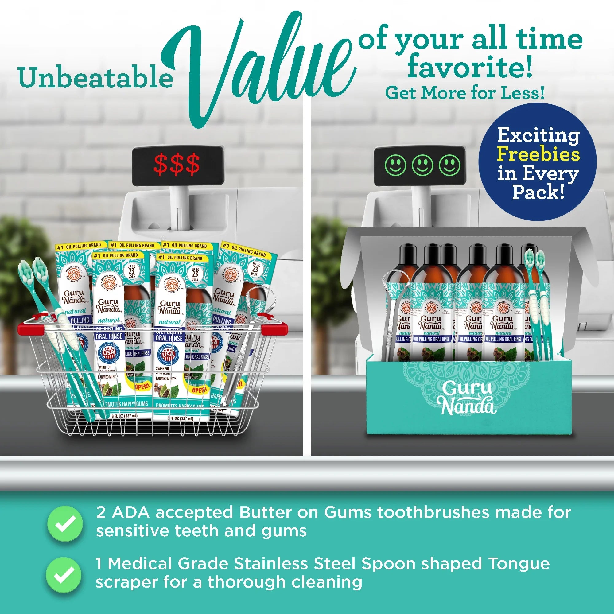 Huile de massage à la noix de coco et à la menthe, aux huiles essentielles et aux vitamines (1 paquet)