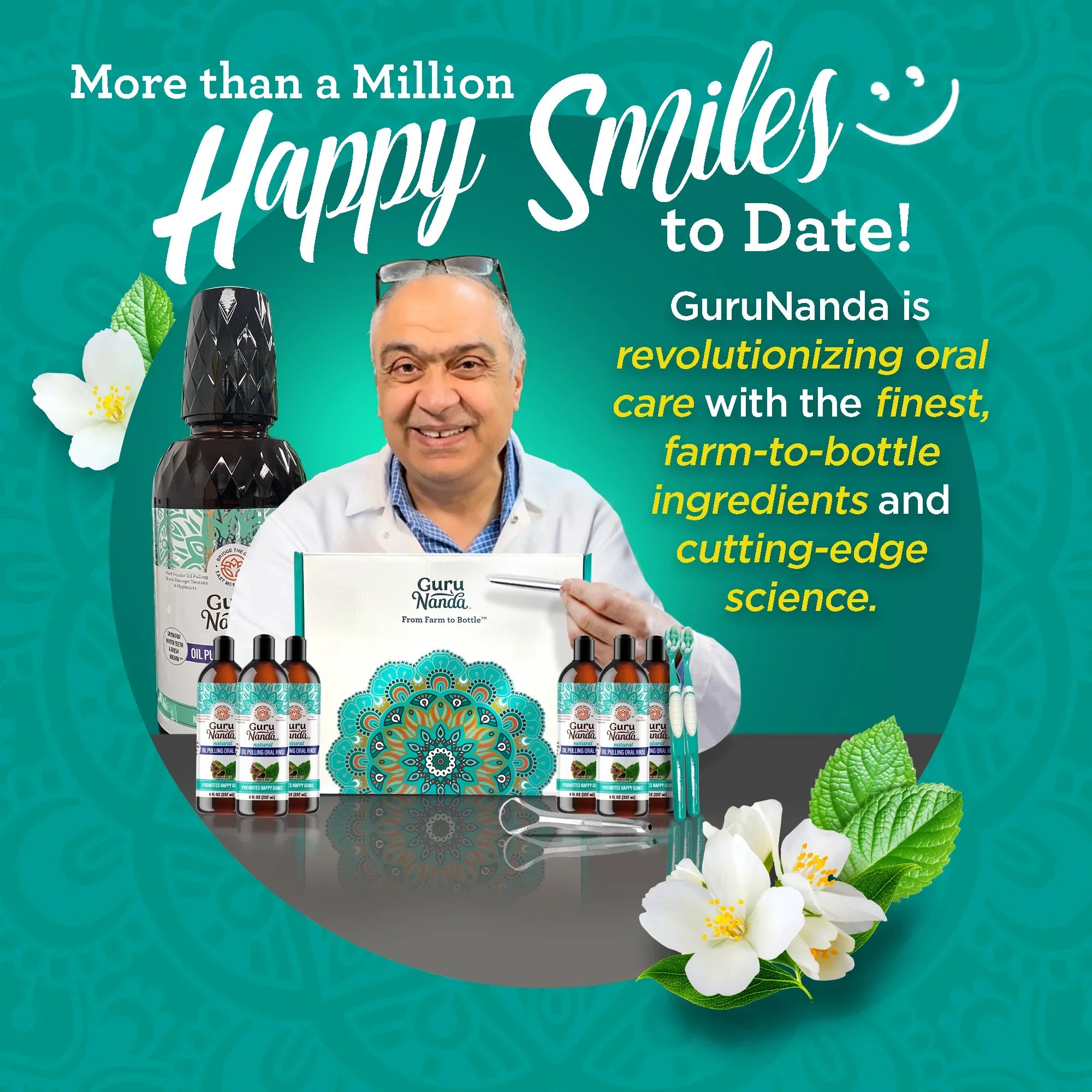 Huile de massage à la noix de coco et à la menthe, aux huiles essentielles et aux vitamines (1 paquet)