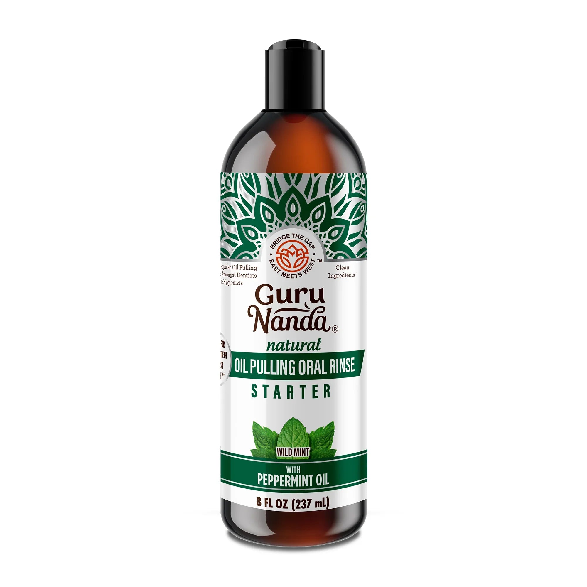 Huile de départ pour le bain de bouche à la noix de coco et à la menthe poivrée - 237 ml