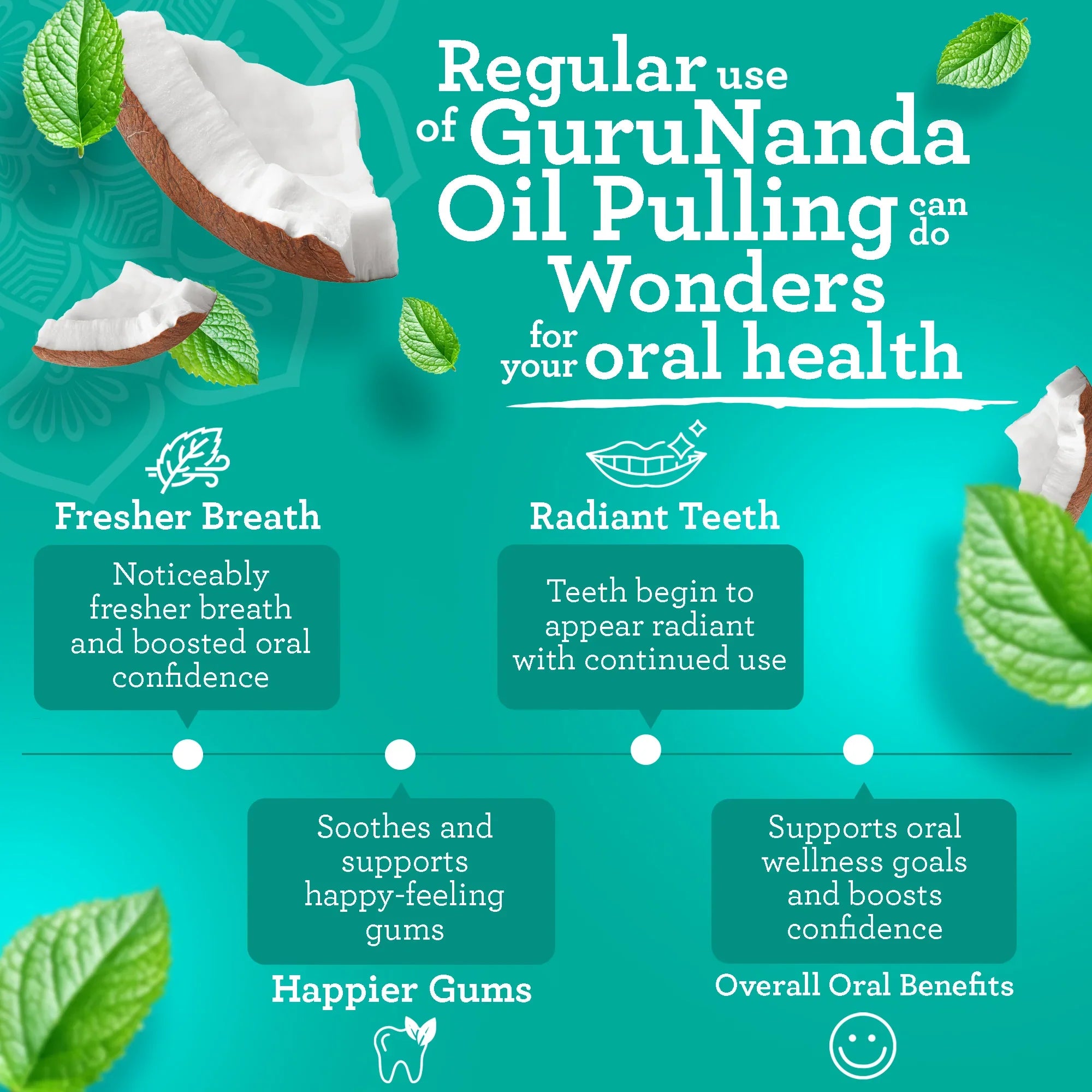 Cocomint Pulling Oil with 7 Essential Oils & Vitamins D3, E & K2, 8 oz - 6 Pk