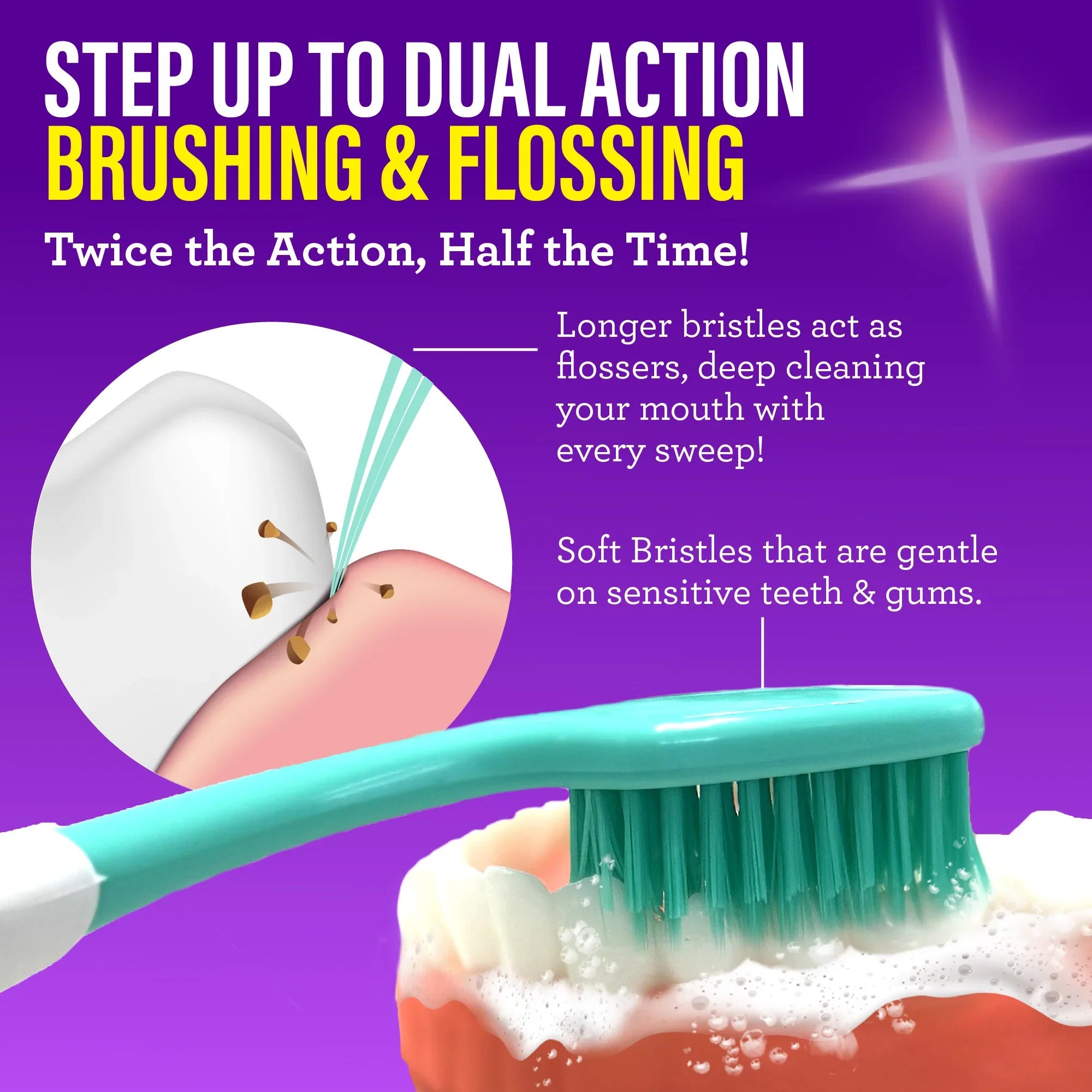 Brosses à dents Floss Fusion (lot de 2)